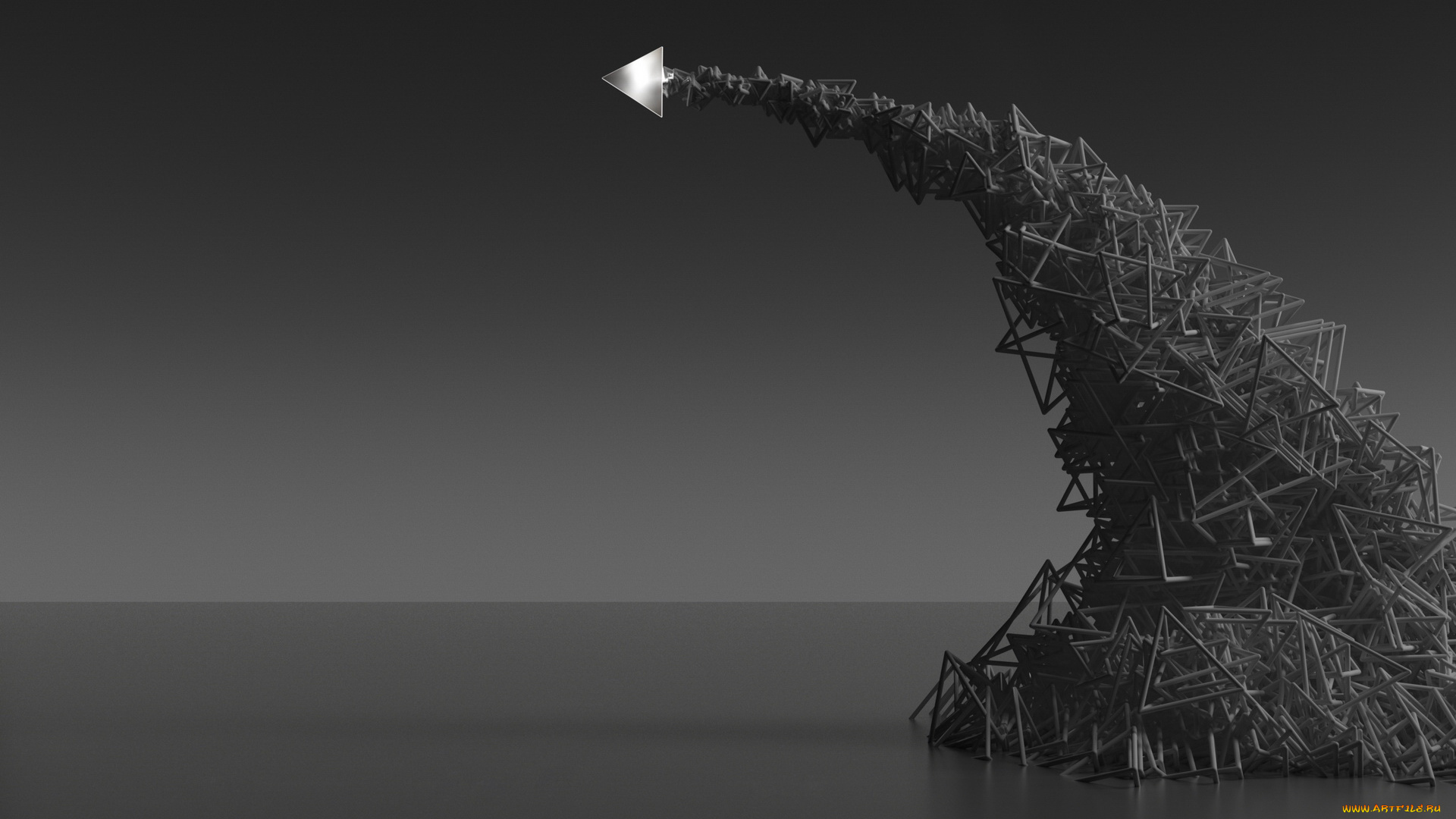 3д, графика, abstract, абстракции, линии, триугольники