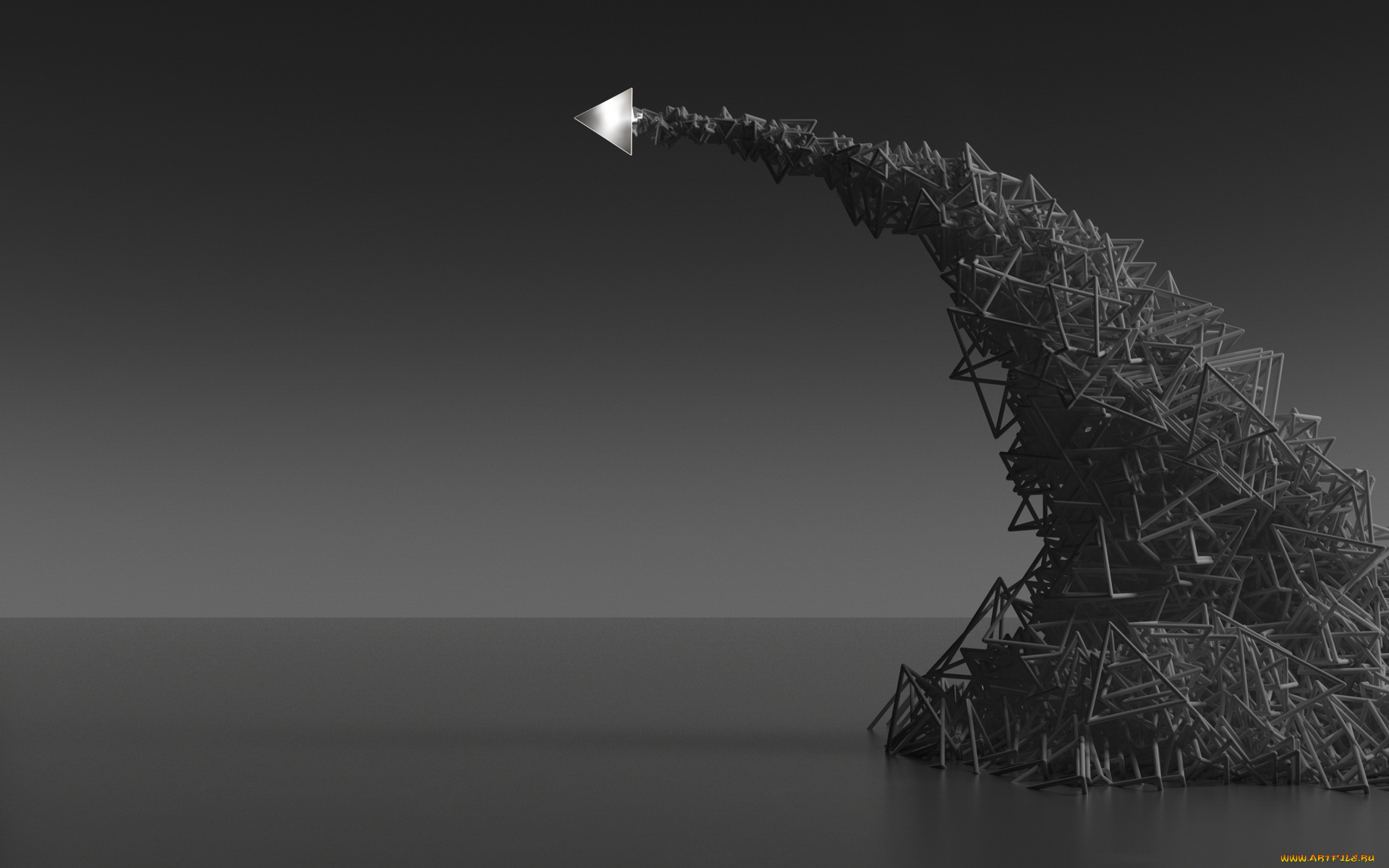 3д, графика, abstract, абстракции, линии, триугольники