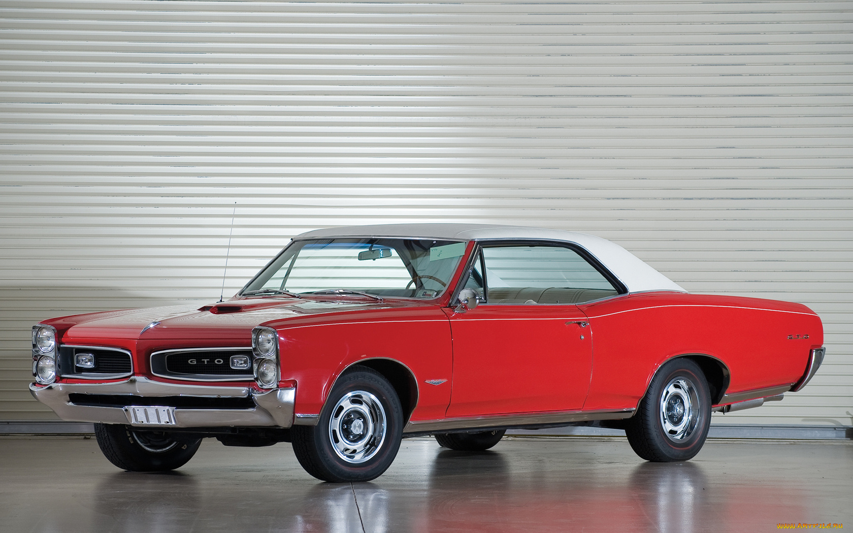 автомобили, pontiac, гто, понтиак, классика, купе, хардтоп, красный, ретро