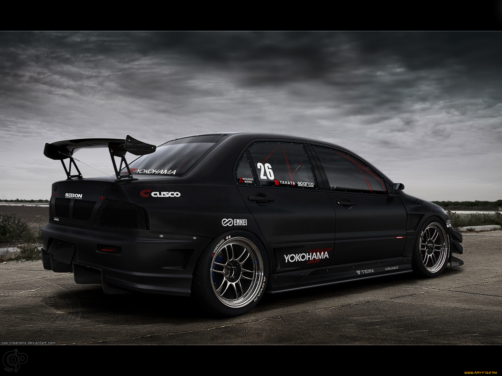 автомобили, виртуальный, тюнинг, lancer