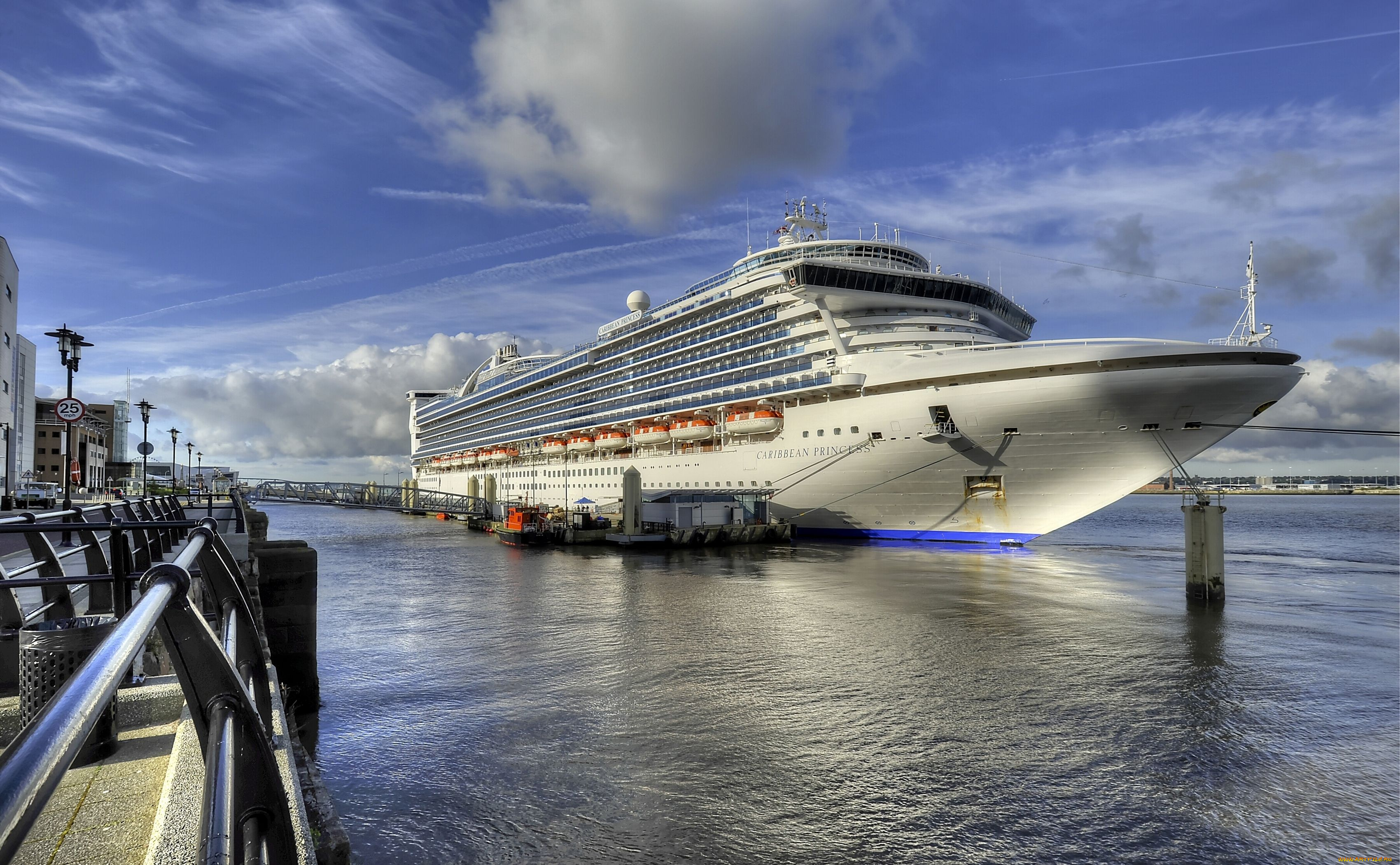caribbean, princess, корабли, лайнеры, лайнер, причал