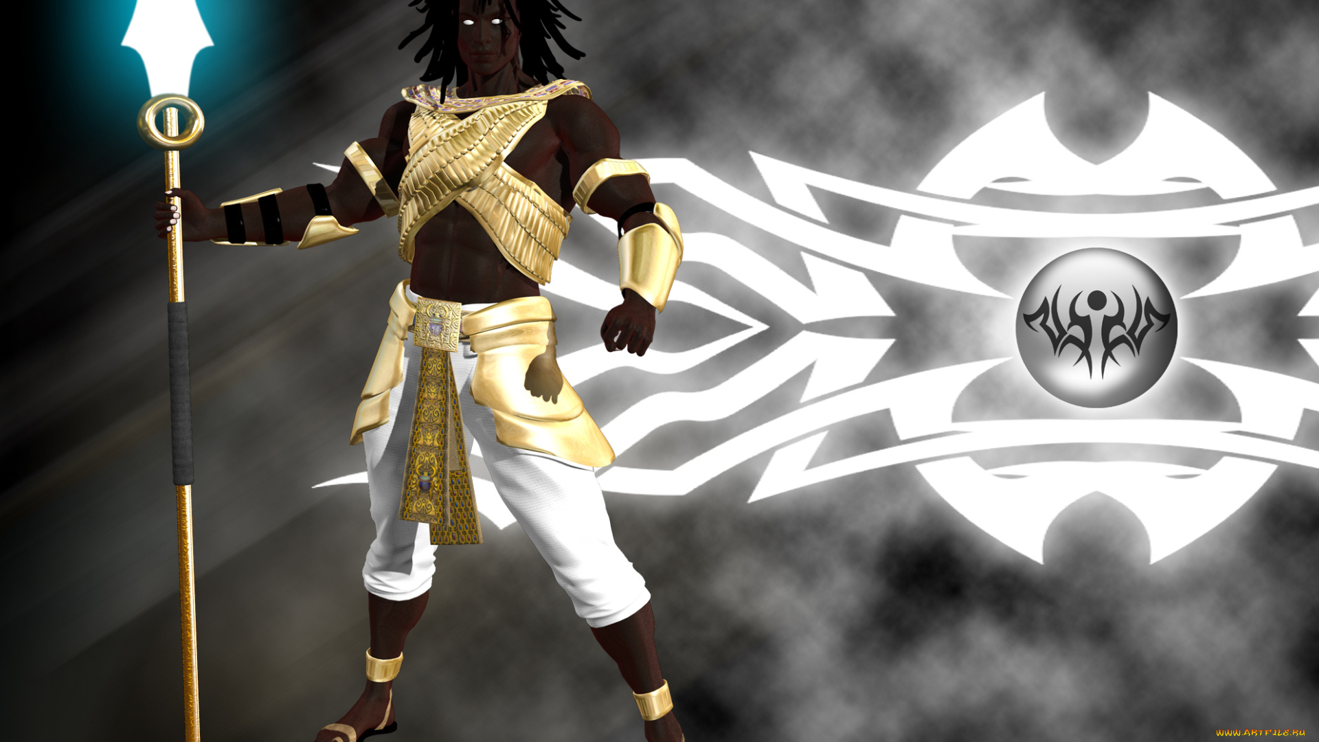 3д, графика, фантазия, , fantasy, мужчина, копье