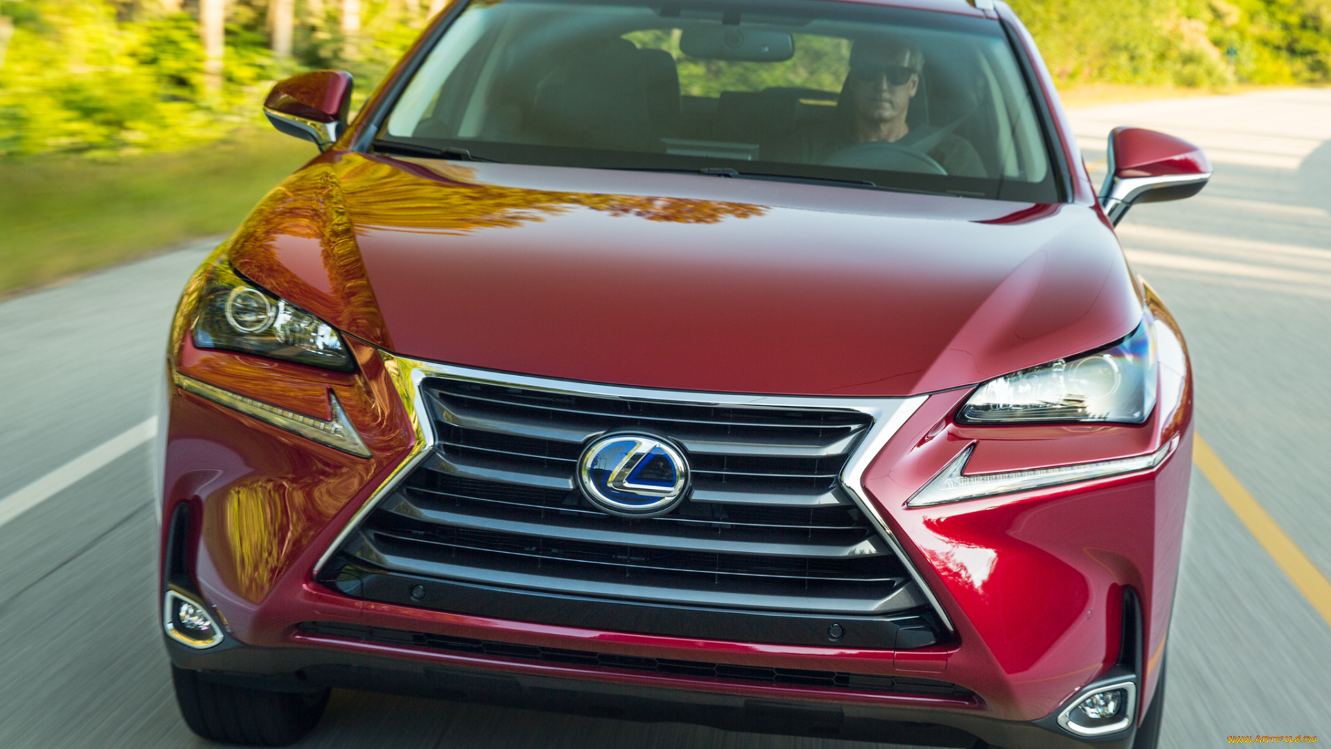 автомобили, lexus, 300h, красный, nx, 2015г