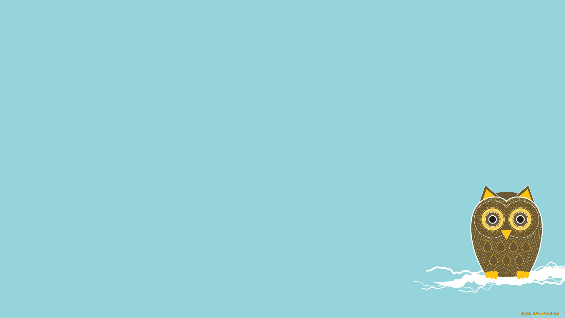 рисованные, минимализм, сова