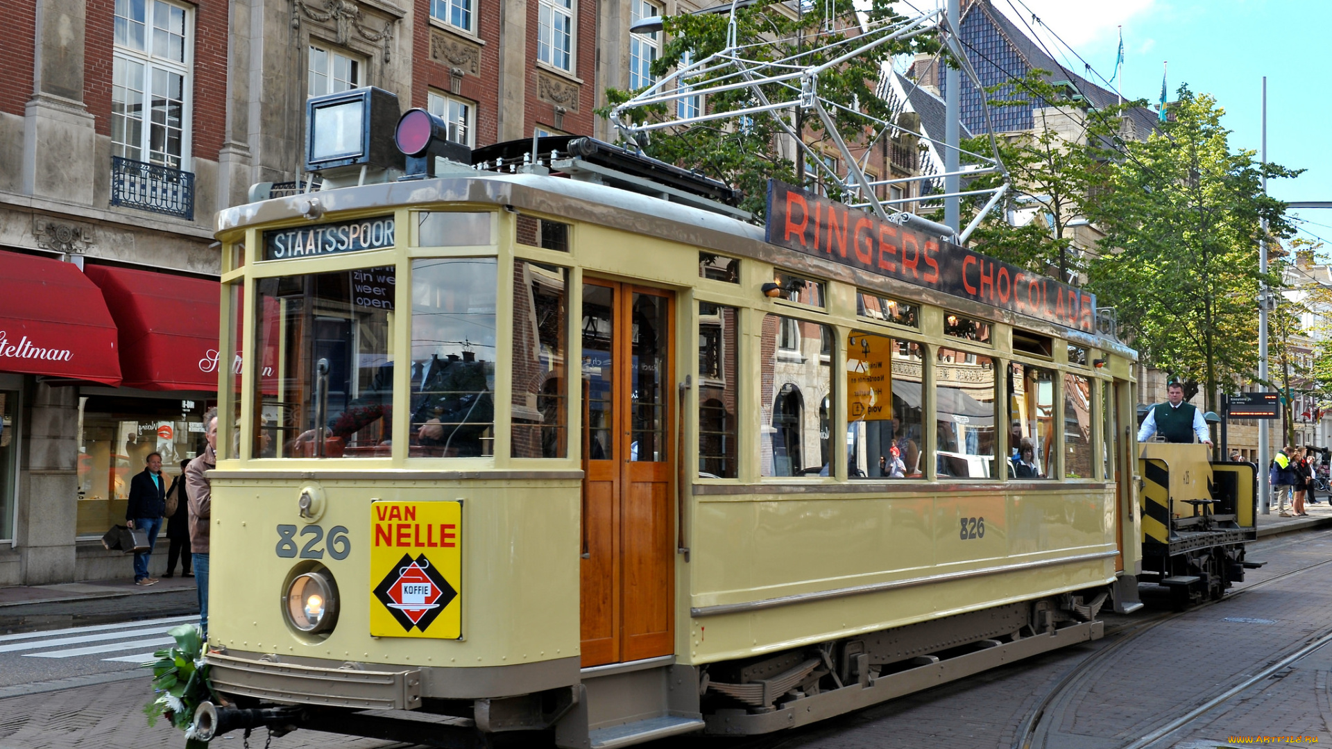 техника, трамваи, рельсы, улица, город, трамвай