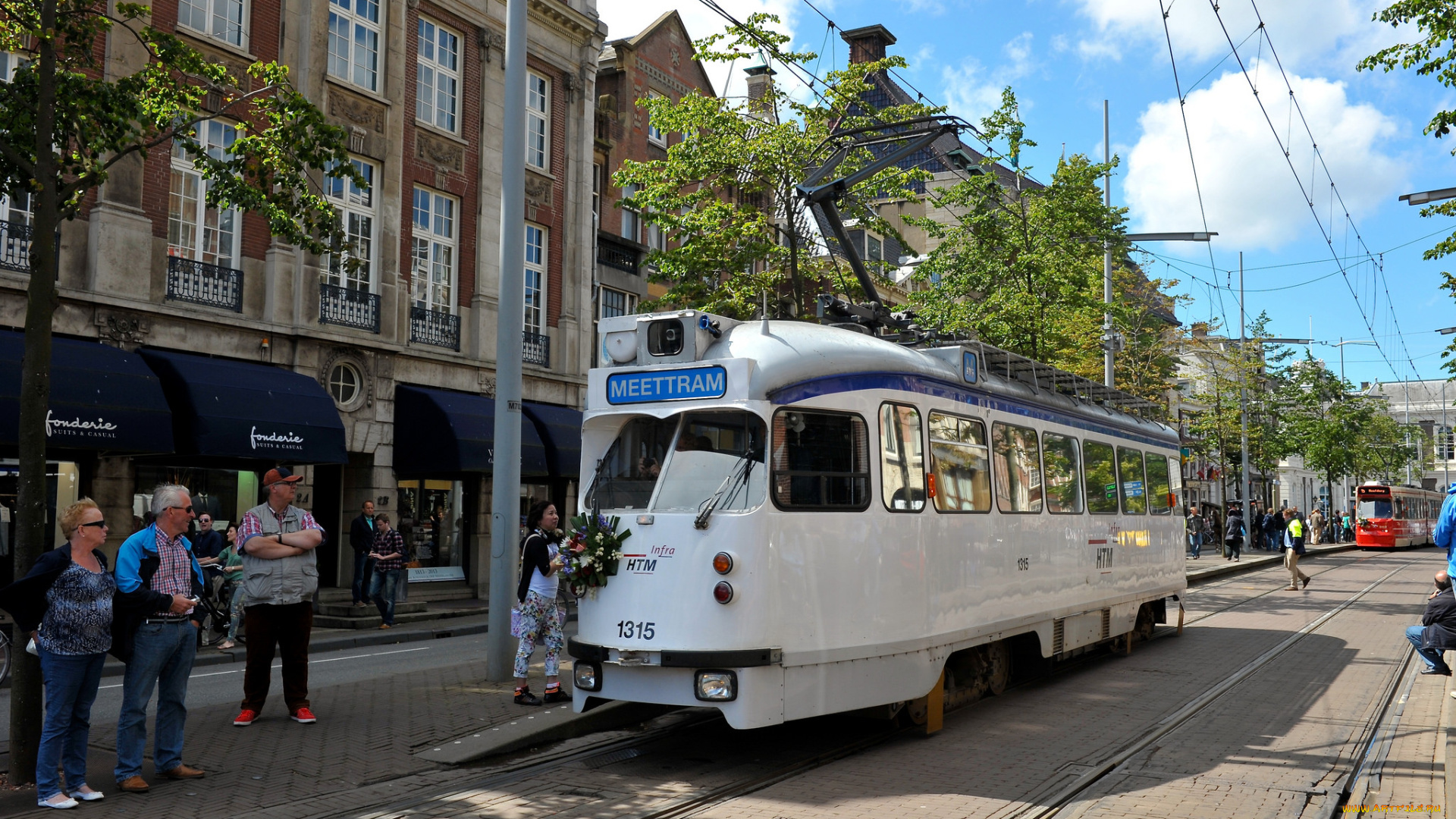 техника, трамваи, трамвай, рельсы, улица, город