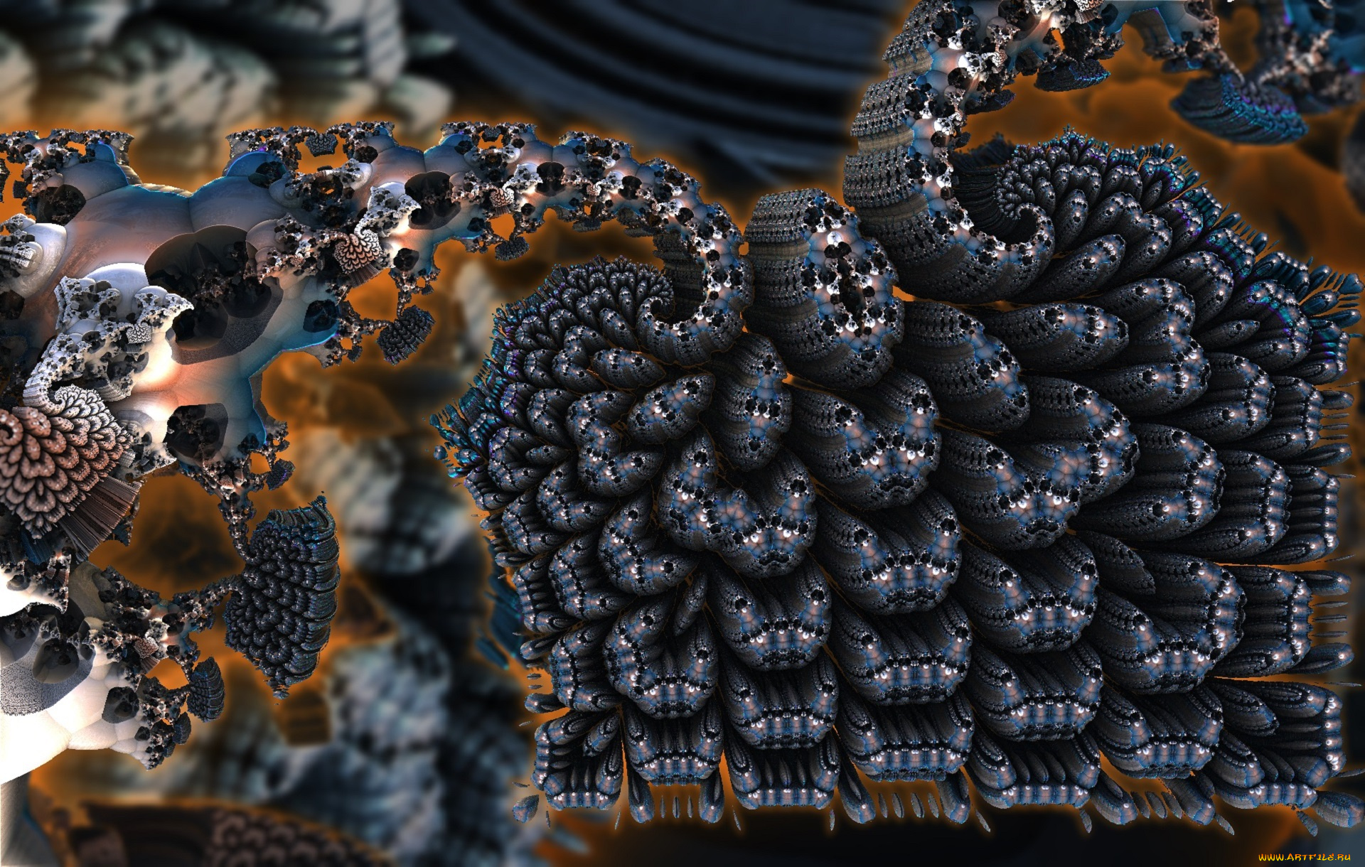 3д, графика, фракталы, , fractal, фон, узор, цвета