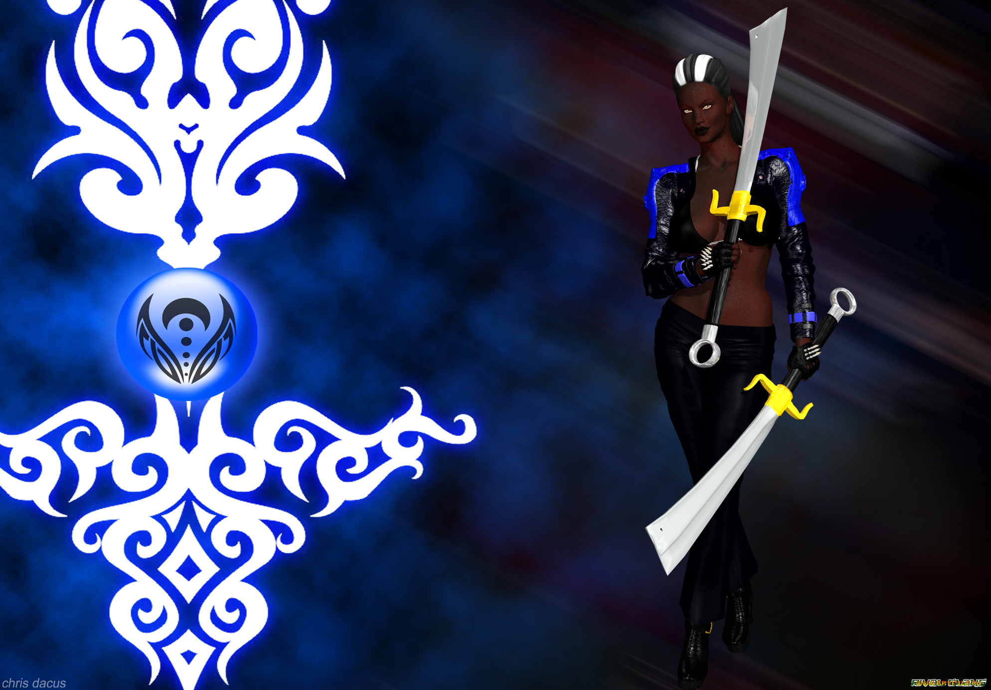 3д, графика, фантазия, , fantasy, девушка, мечи