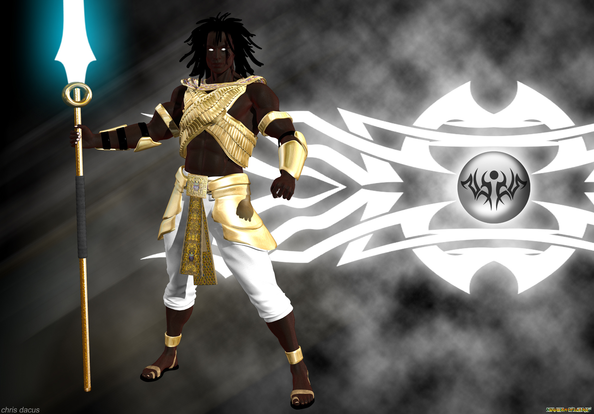 3д, графика, фантазия, , fantasy, мужчина, копье