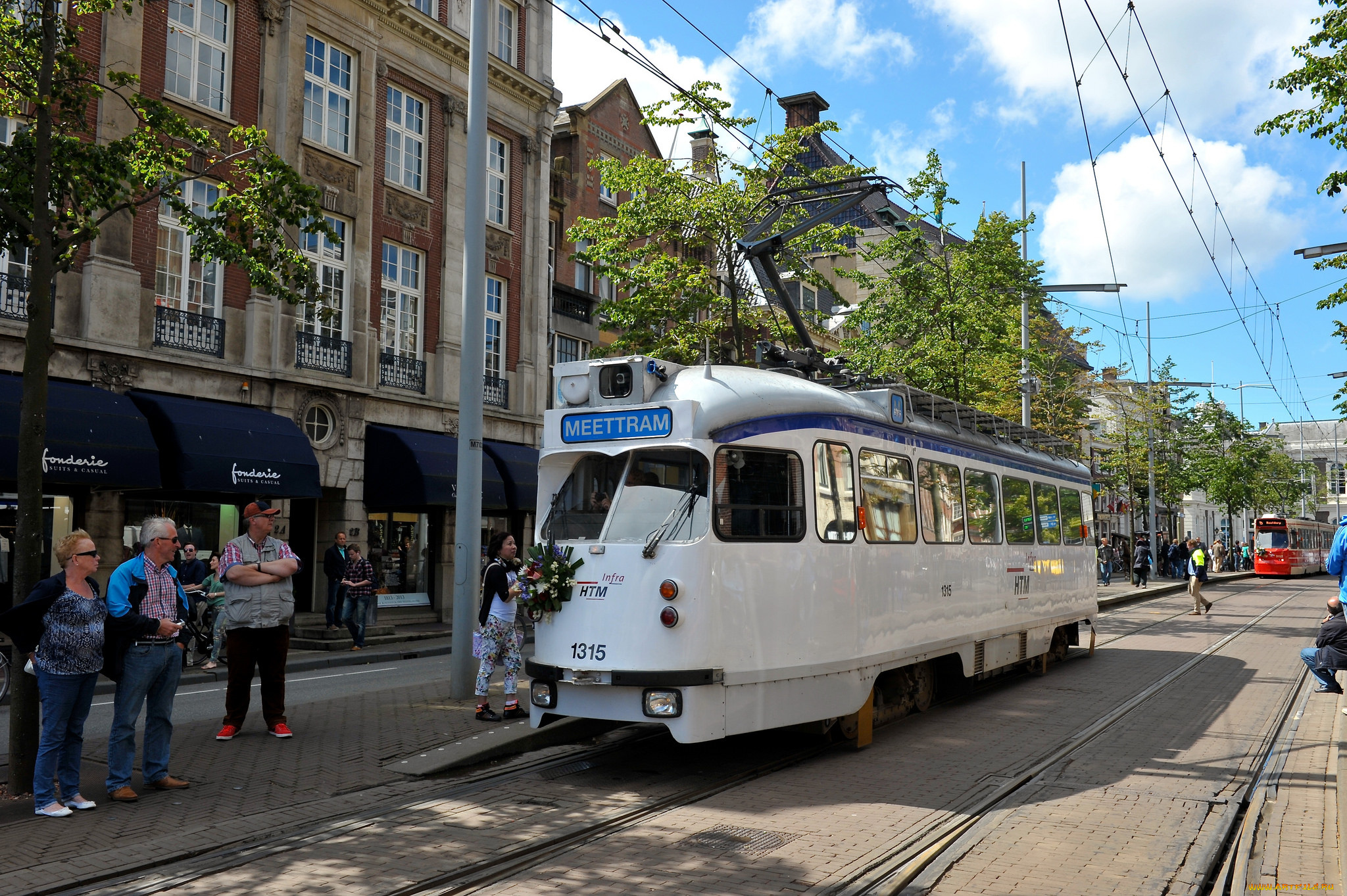 техника, трамваи, трамвай, рельсы, улица, город