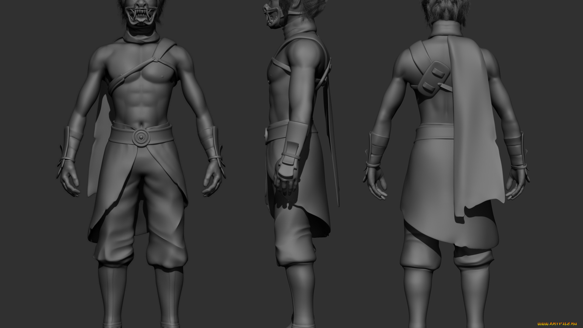 3д, графика, _science, fiction, взгляд, фо, существо