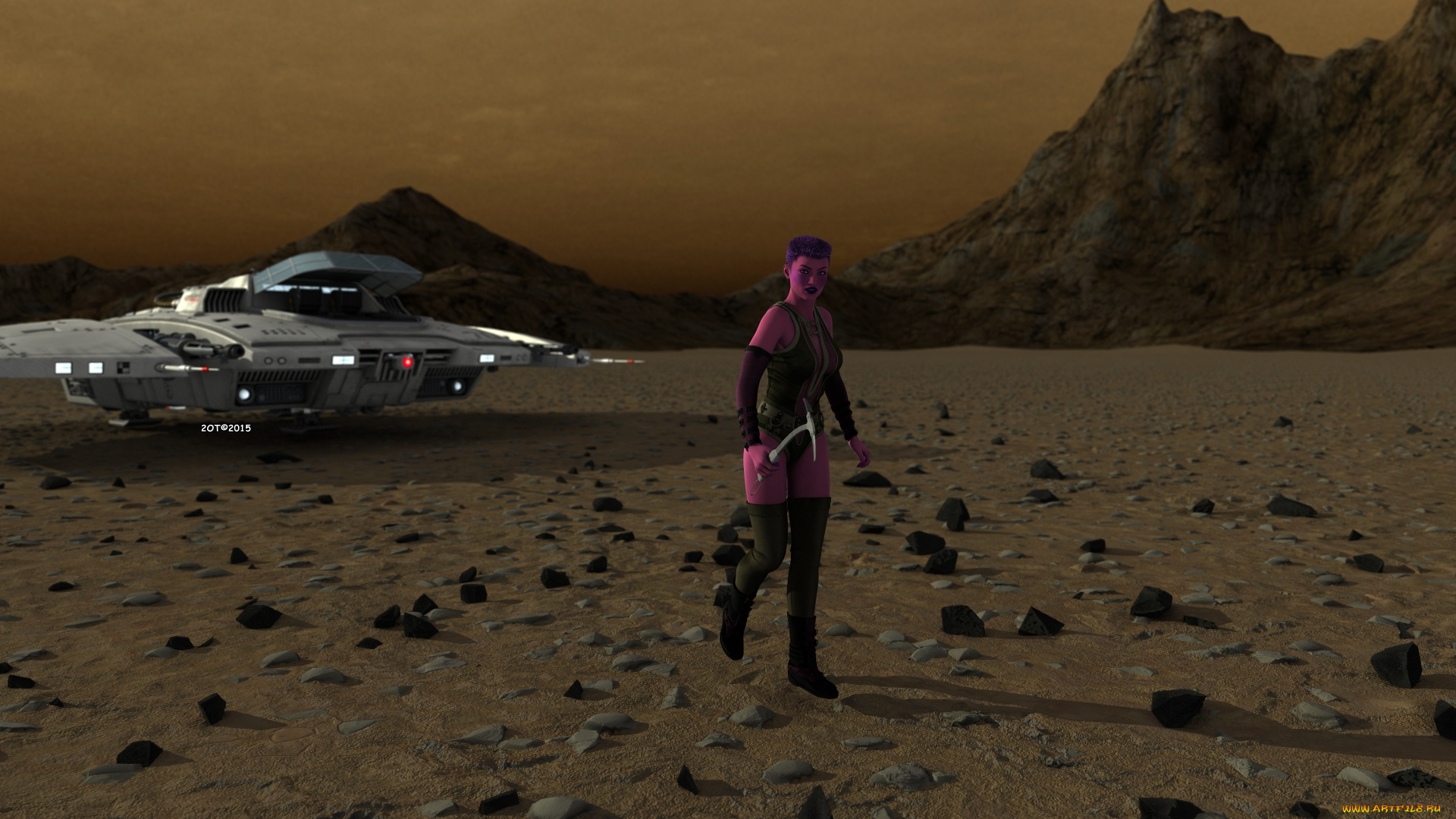 3д, графика, существа, , creatures, халк, космический, корабль, планета