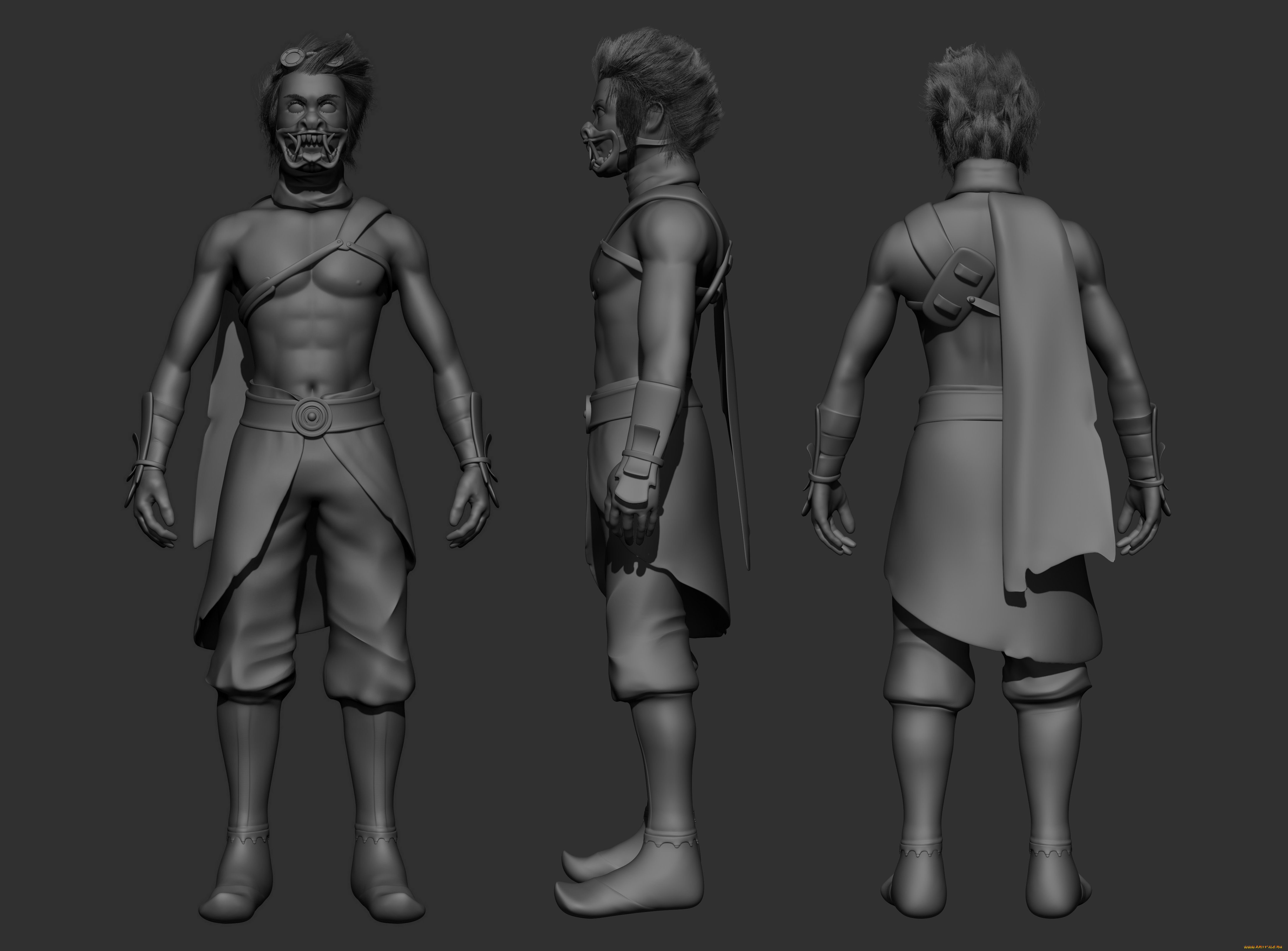 3д, графика, _science, fiction, взгляд, фо, существо