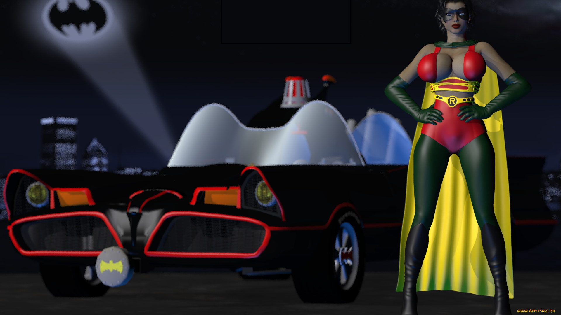 3д, графика, фантазия, , fantasy, фон, супермен, взгляд, девушка