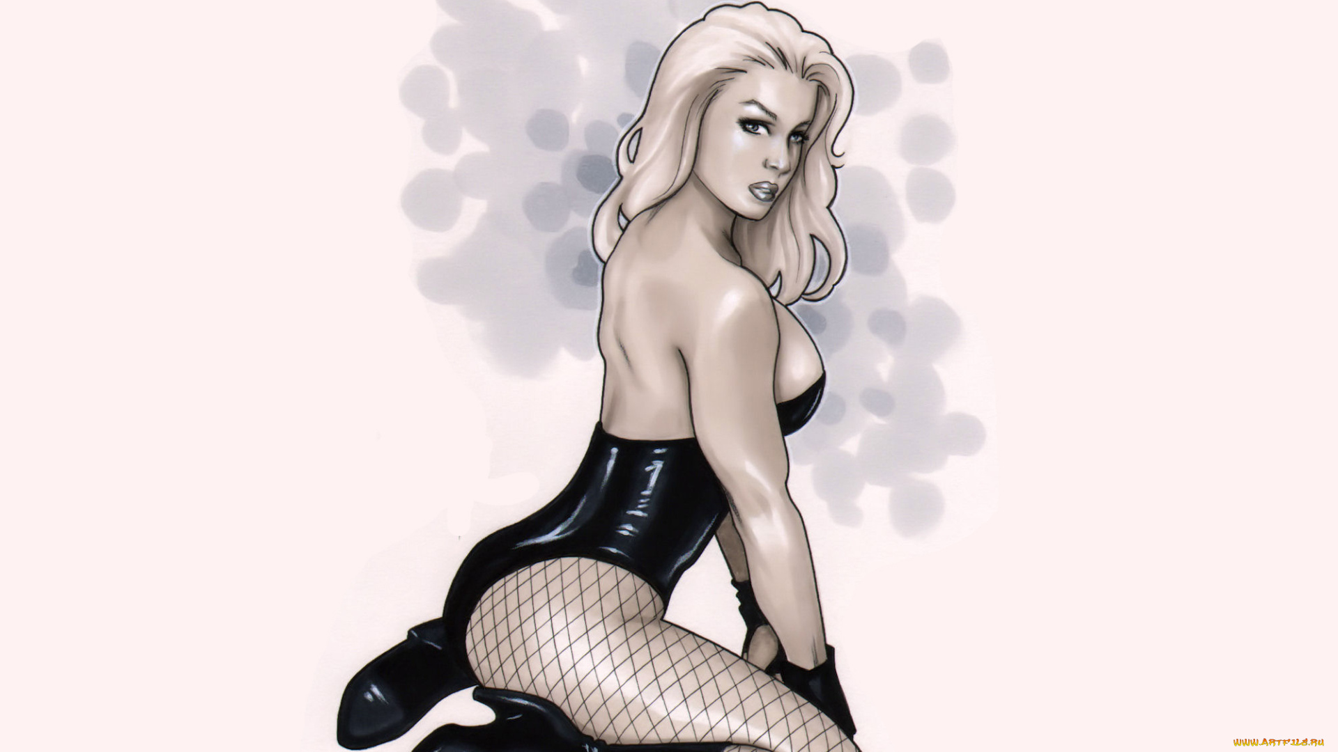 рисованное, люди, фон, корсет, взгляд, девушка