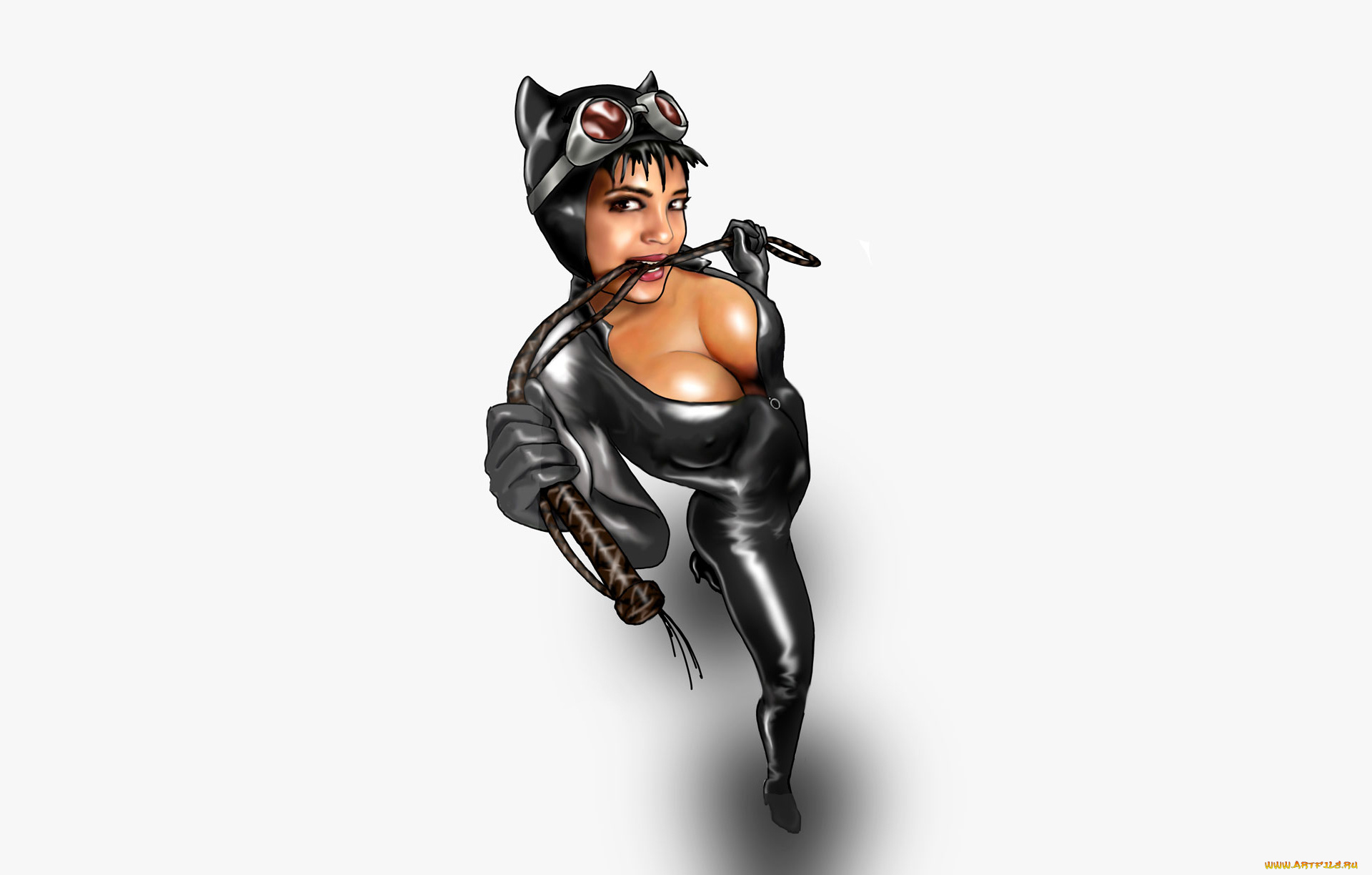 рисованное, комиксы, плеть, взгляд, униформа, фон, девушка