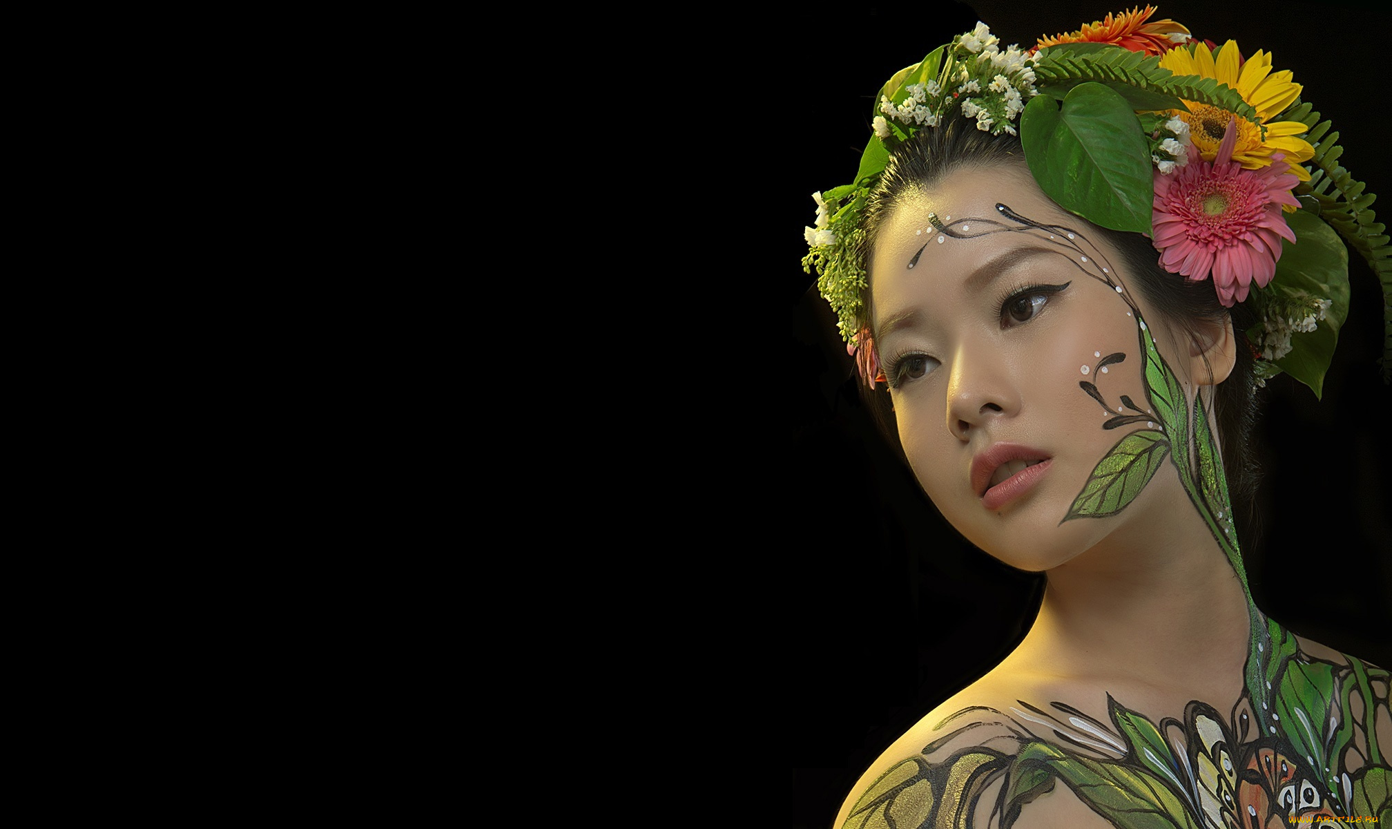 девушки, -unsort, , азиатки, азиатка, девушка, боди, арт