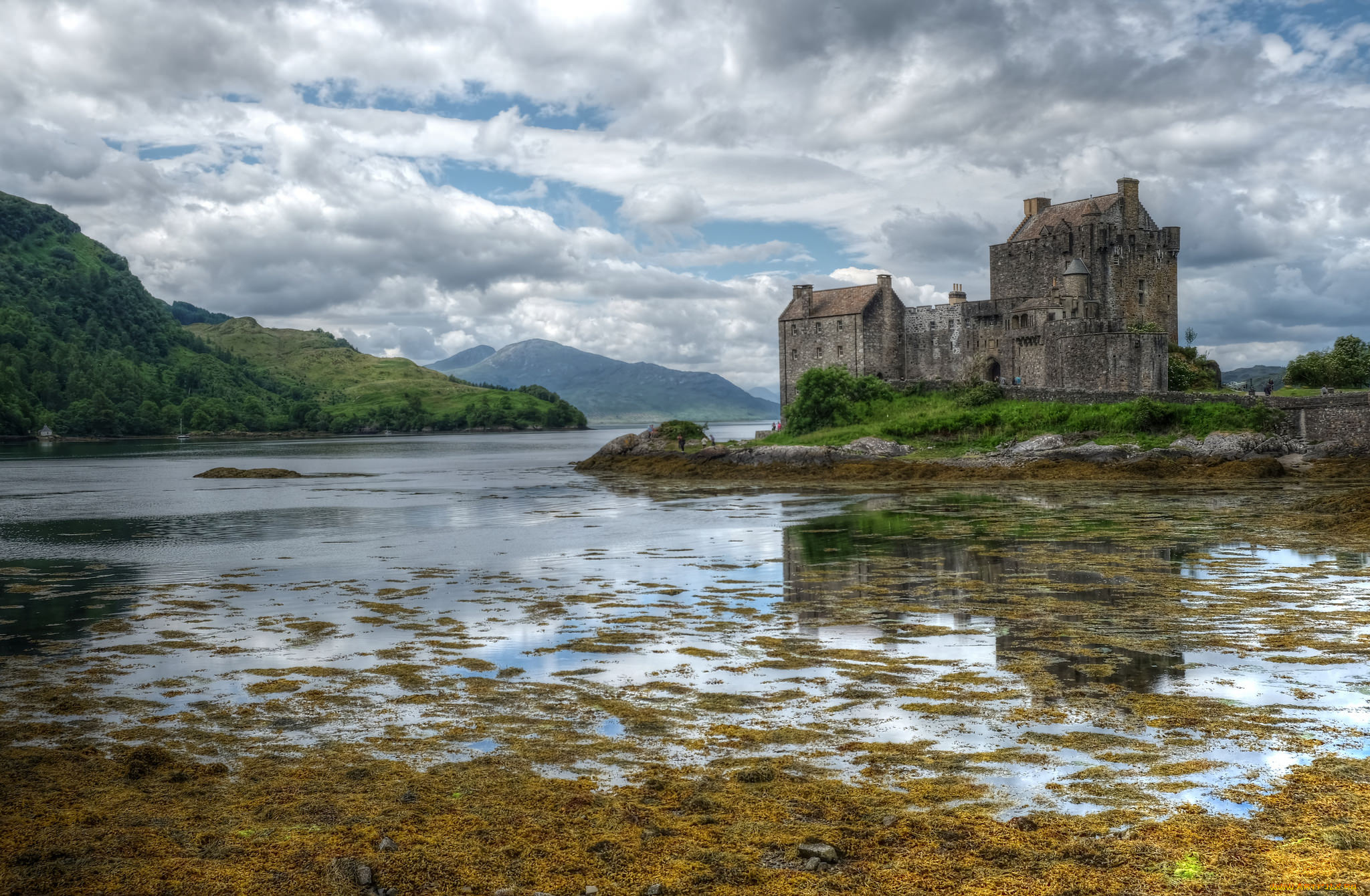 eilean, donan, castle, , scotland, города, замок, эйлен-донан, , шотландия, замок