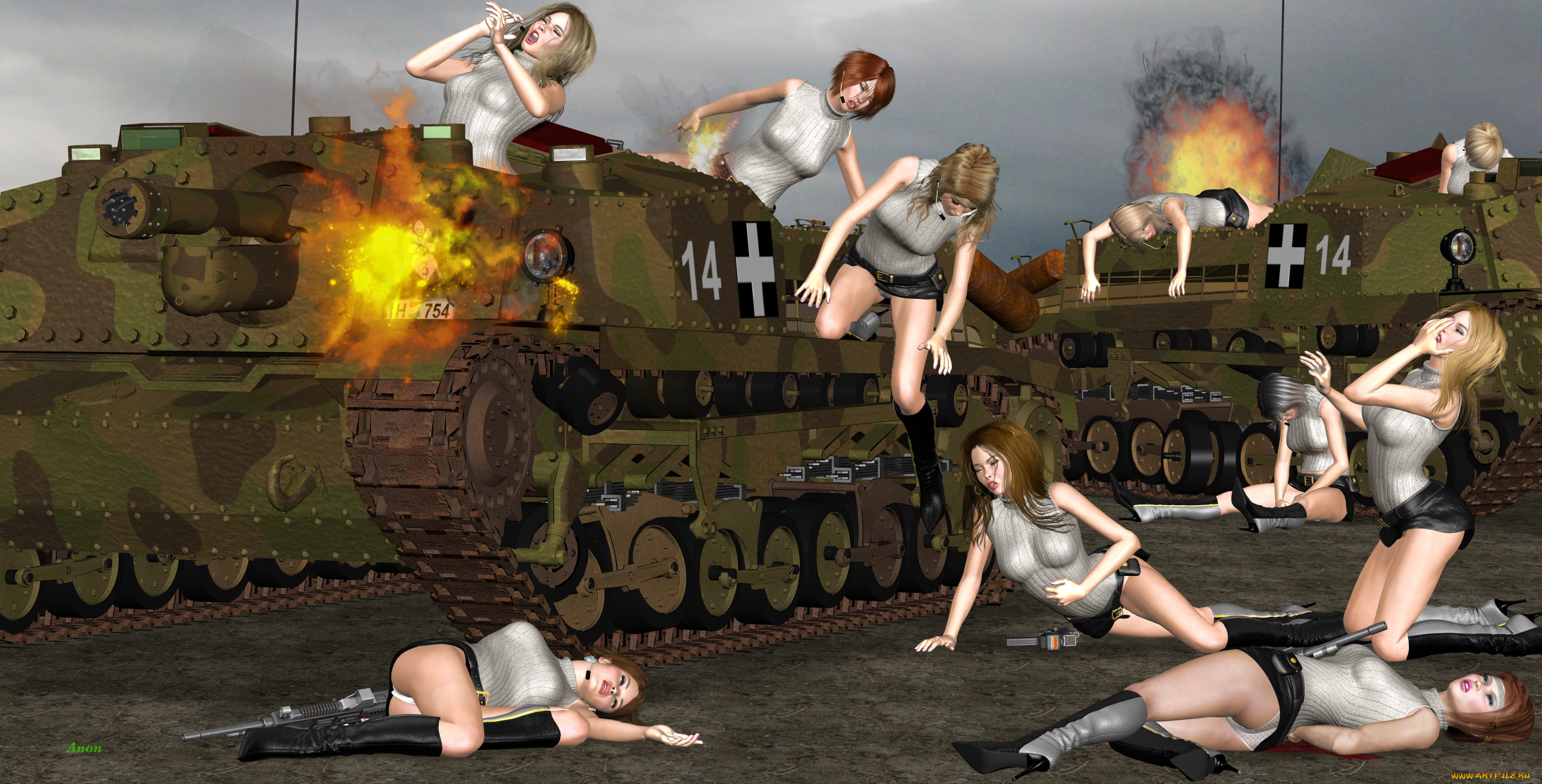 3д, графика, фантазия, , fantasy, фон, взгляд, девушки, кровь, оружие