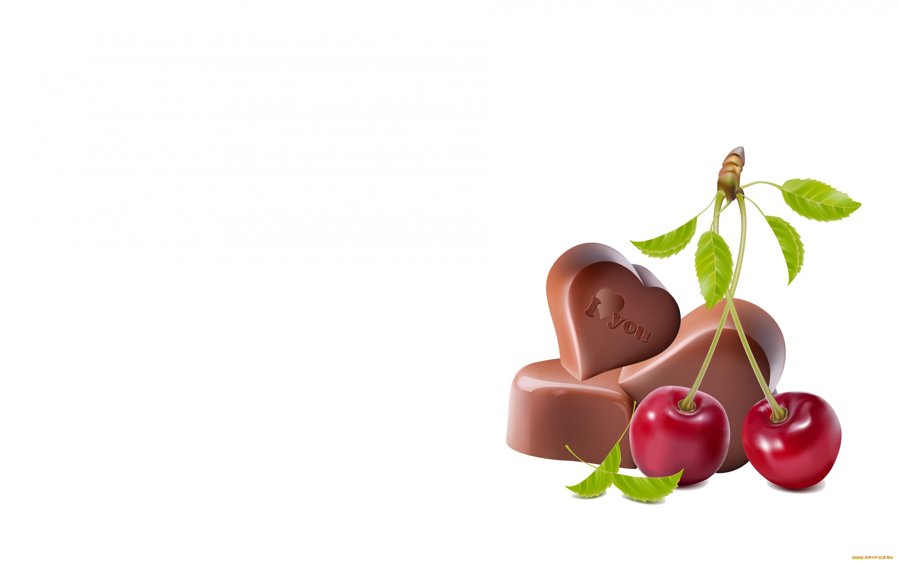 рисованное, минимализм, конфеты, вишня