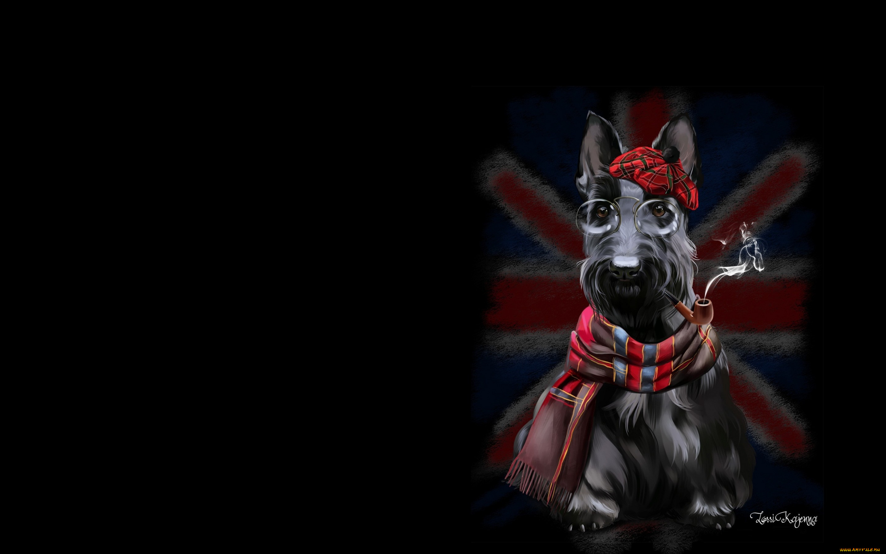 рисованное, животные, , собаки, собака, шерлок, детская, минимализм, арт, lorri, kajenna, трубка, терьер, кепка, флаг