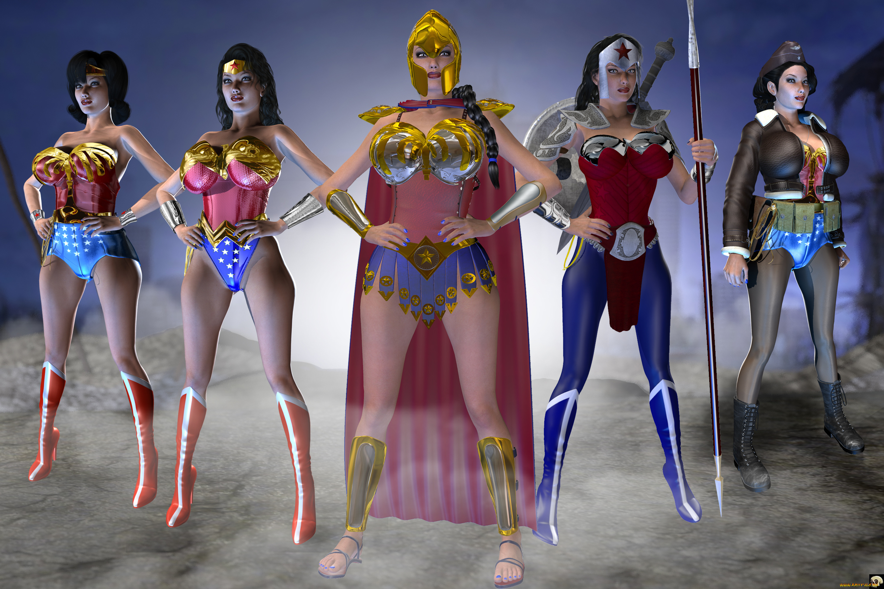 3д, графика, фантазия, , fantasy, фон, взгляд, девушки