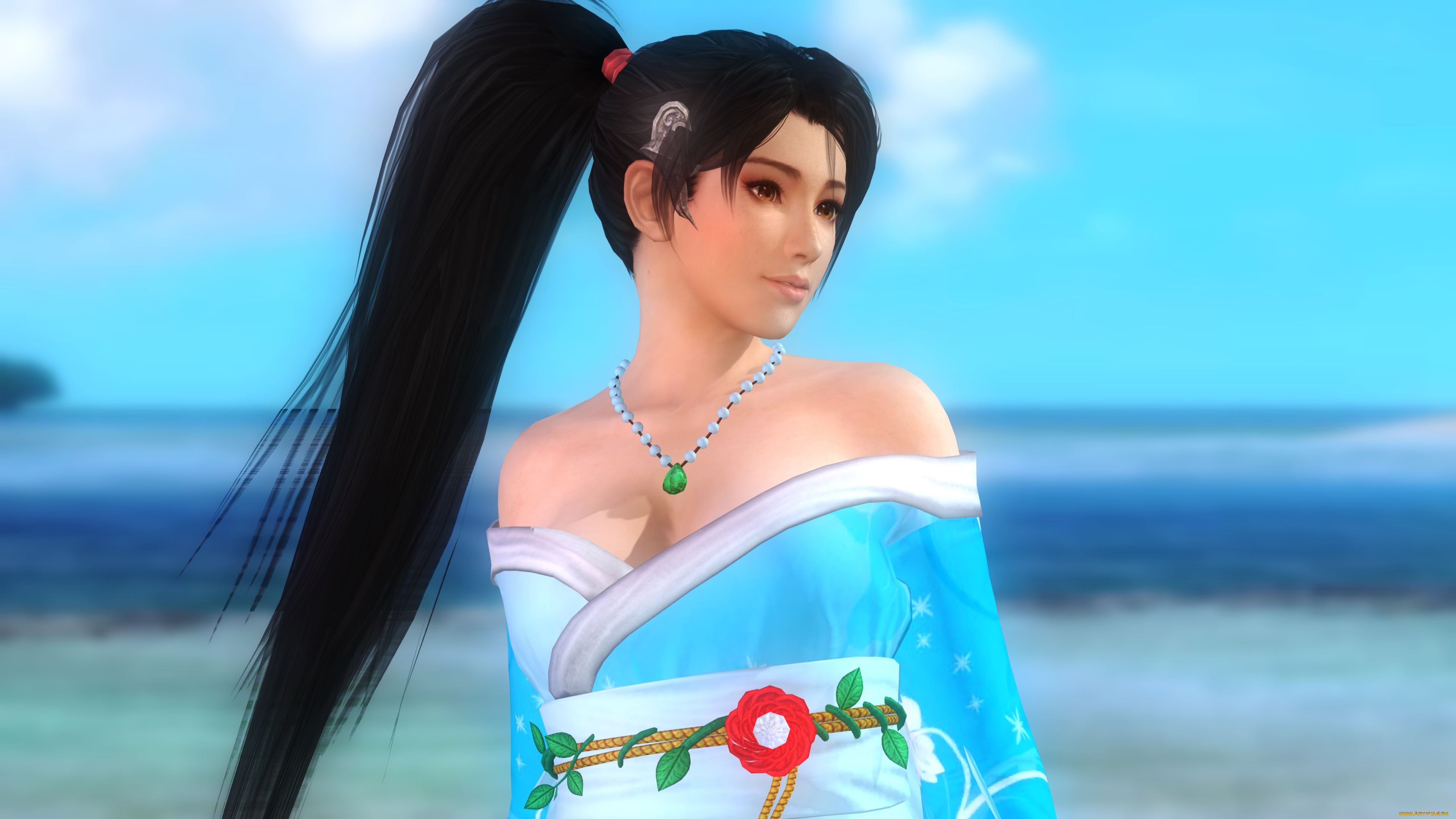 3д, графика, аниме, , anime, девушка, взгляд, фон