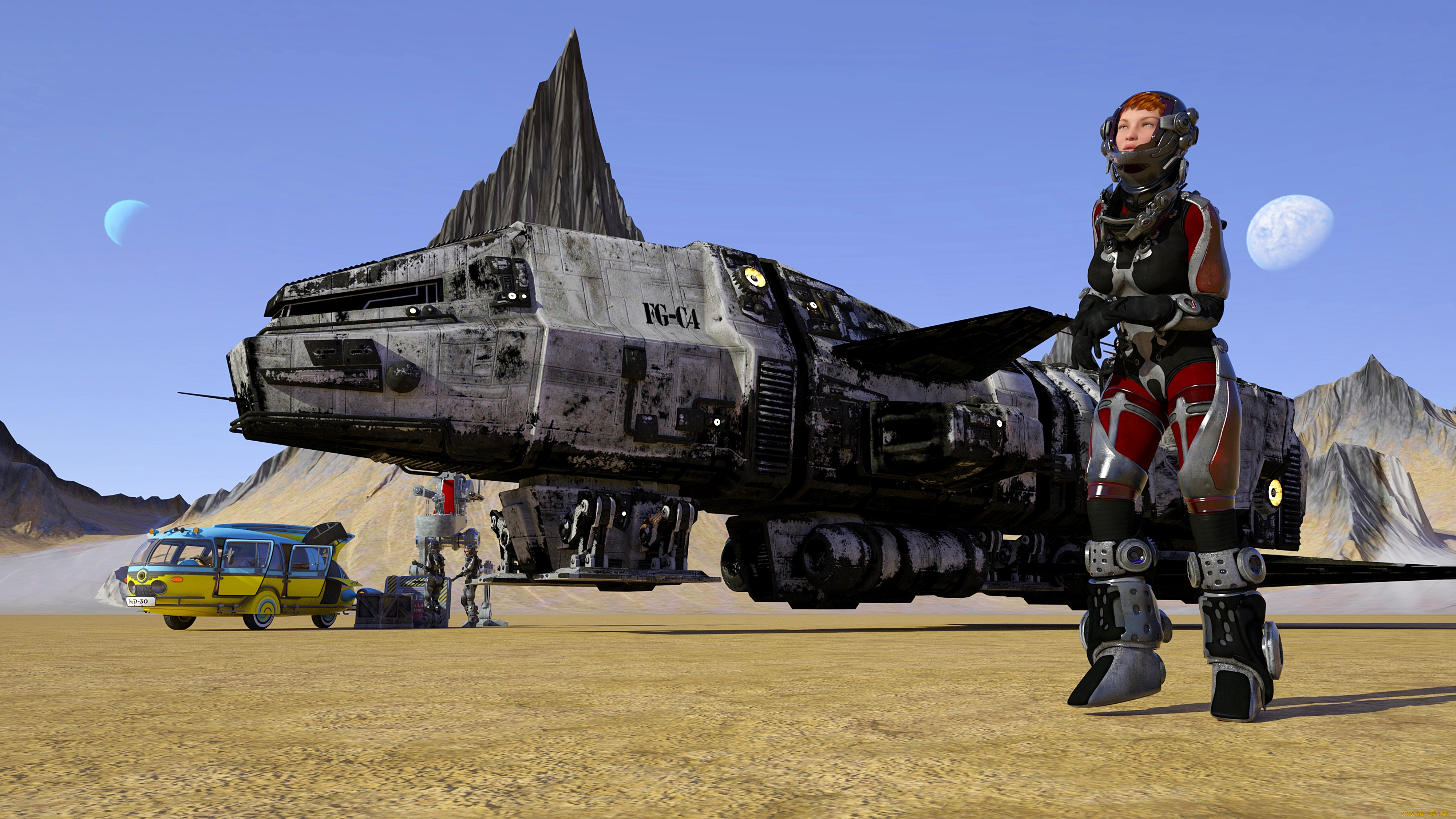 3д, графика, фантазия, , fantasy, девушка, фон, взгляд