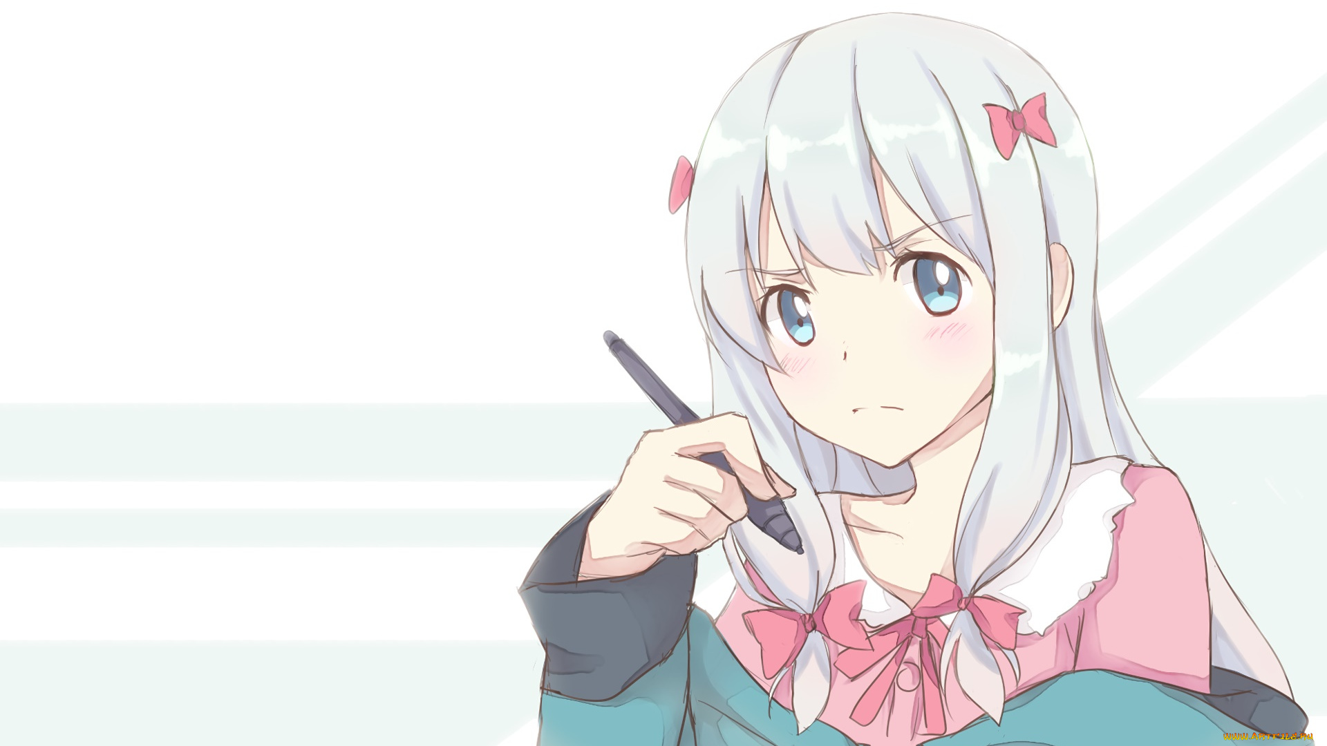 аниме, eromanga-sensei, девушка, фон, взгляд
