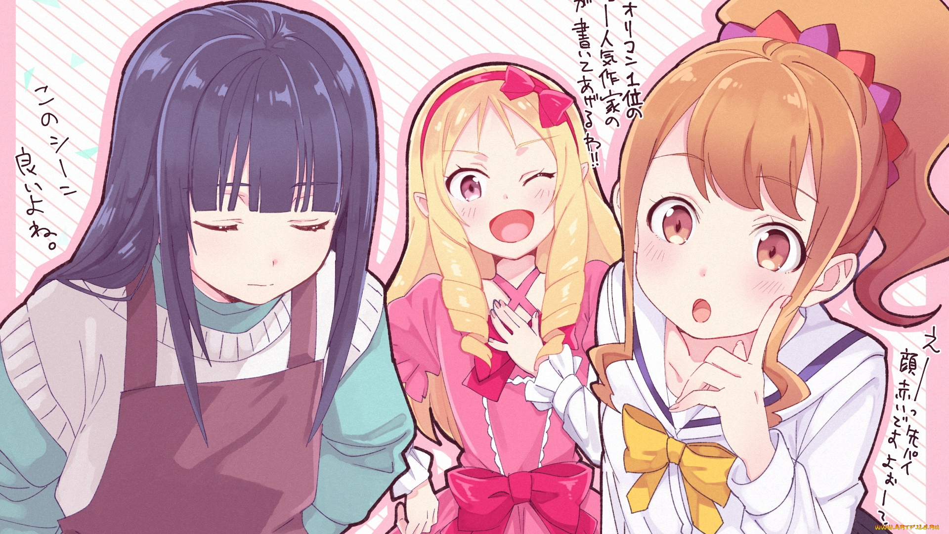 аниме, eromanga-sensei, фон, девушки, взгляд