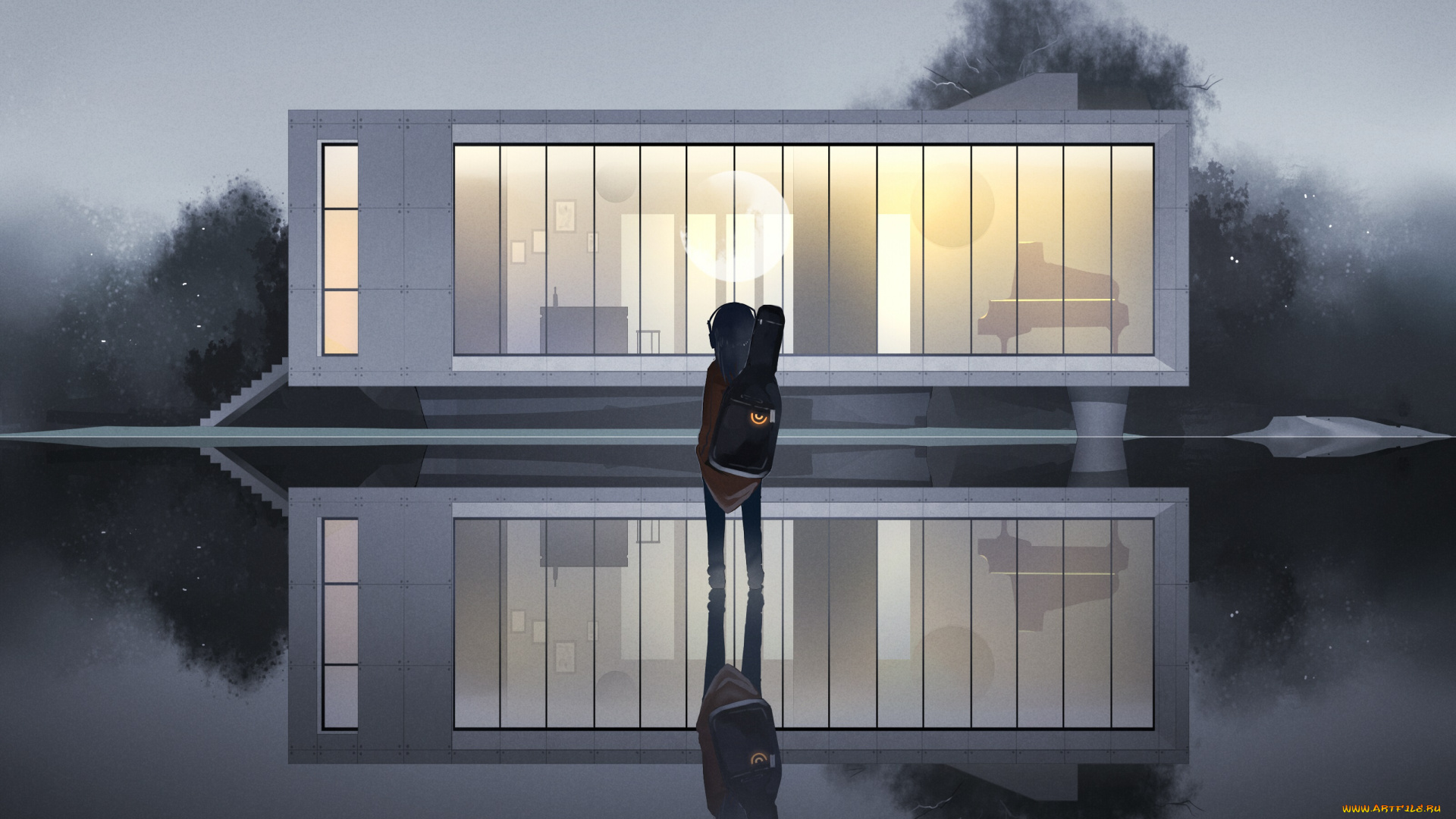 аниме, город, , улицы, , здания, yuushouku