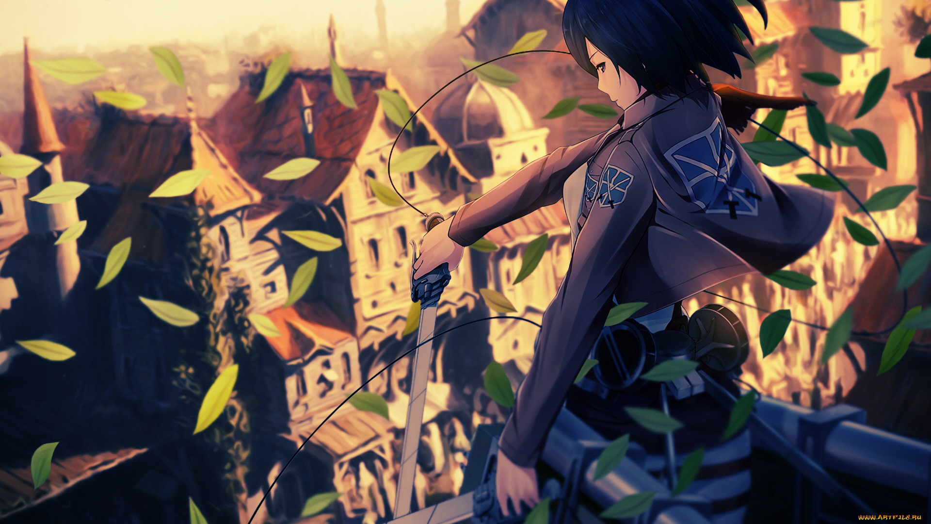 аниме, shingeki, no, kyojin, атака, титанов