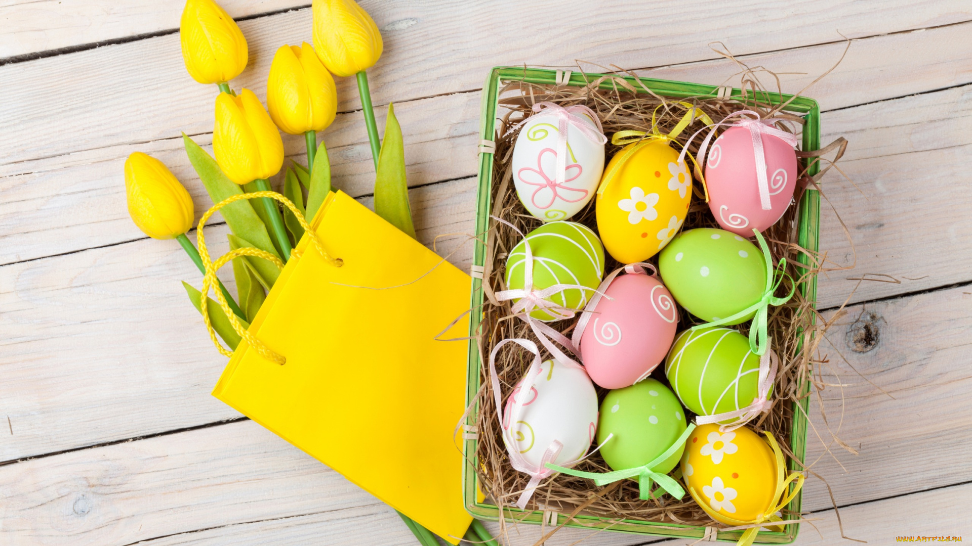 праздничные, пасха, тюльпаны, eggs, spring, happy, easter, tulips