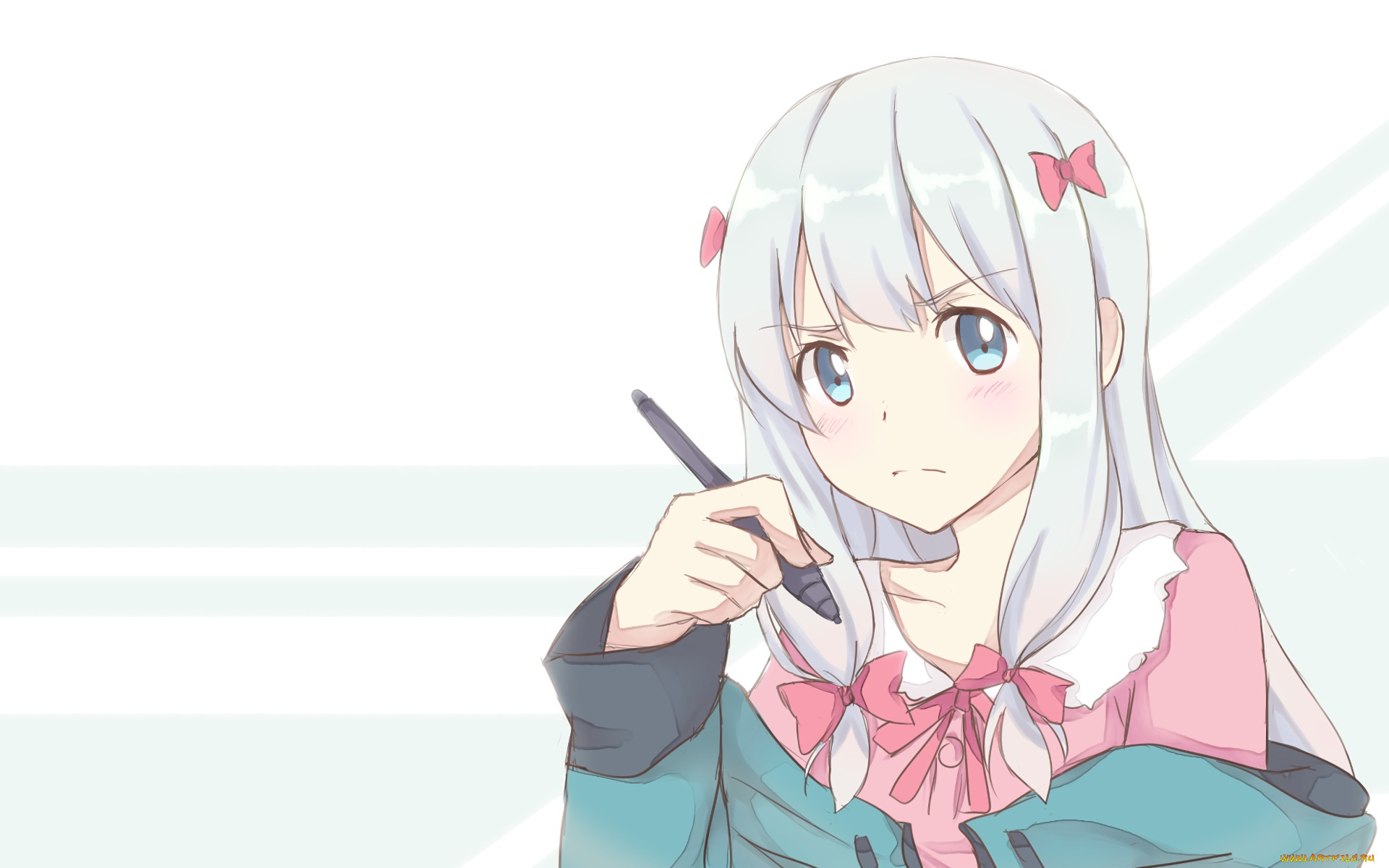 аниме, eromanga-sensei, девушка, фон, взгляд