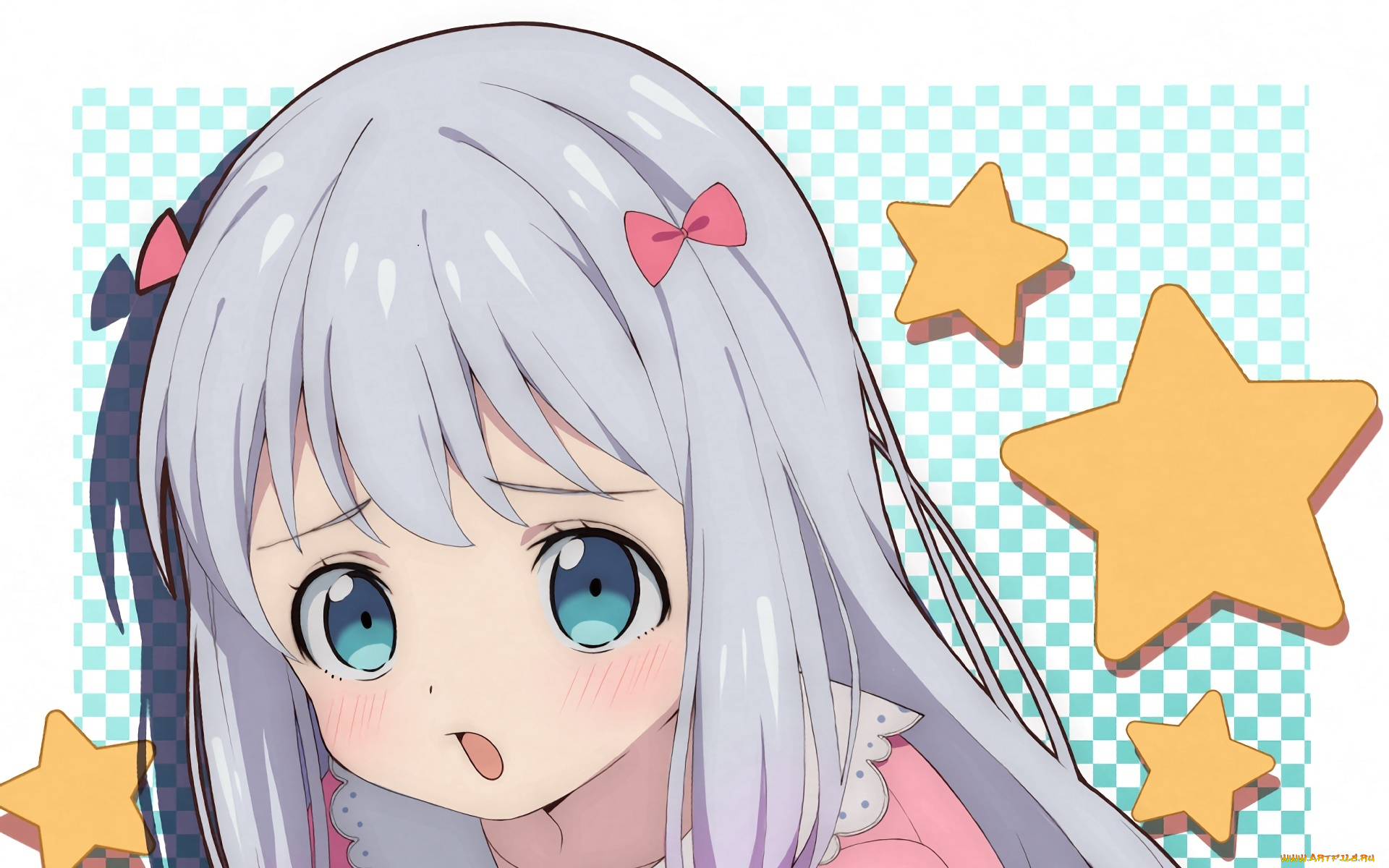 аниме, eromanga-sensei, фон, взгляд, девушка