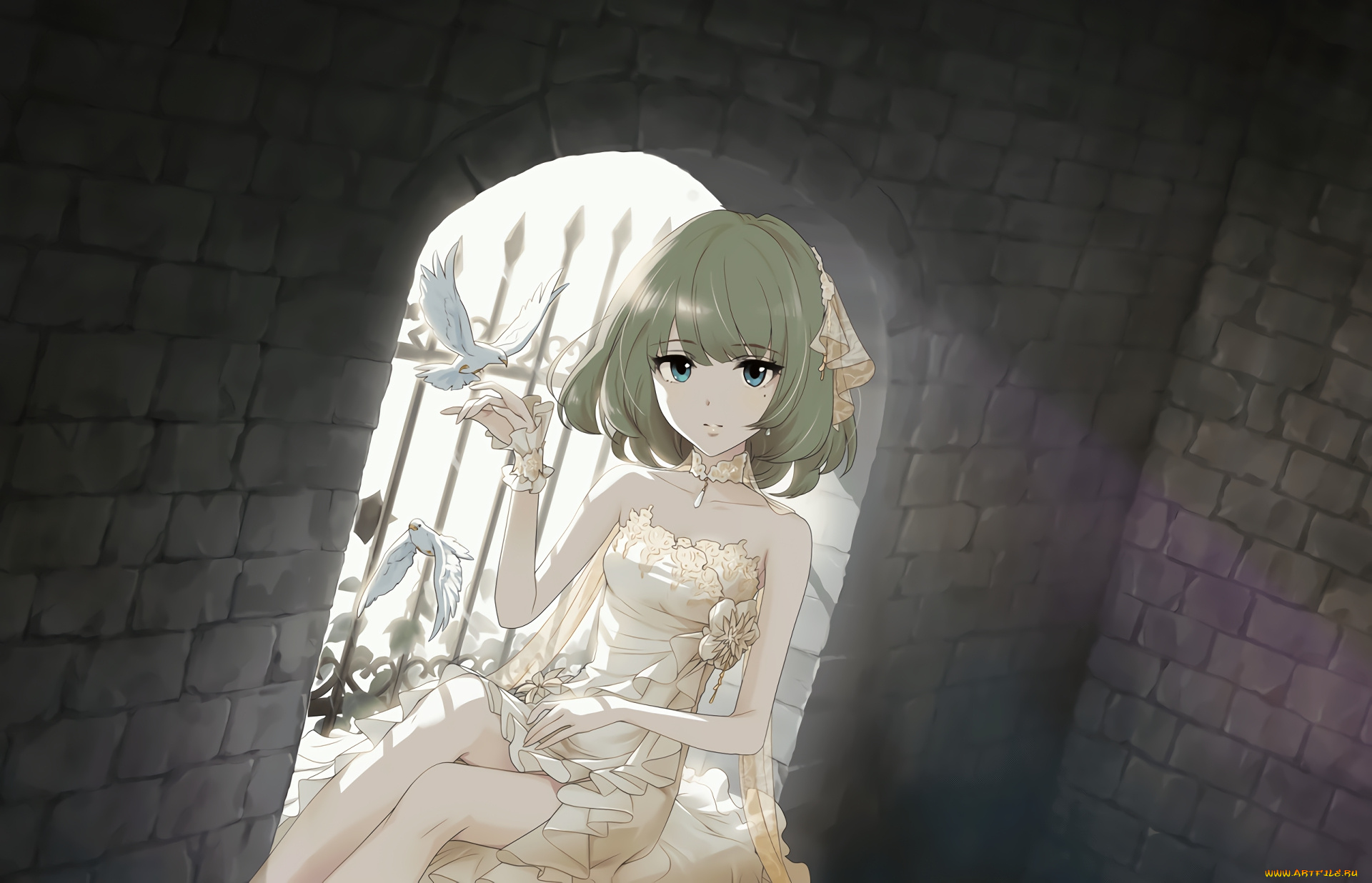 аниме, idolm@ster, фон, взгляд, девушка