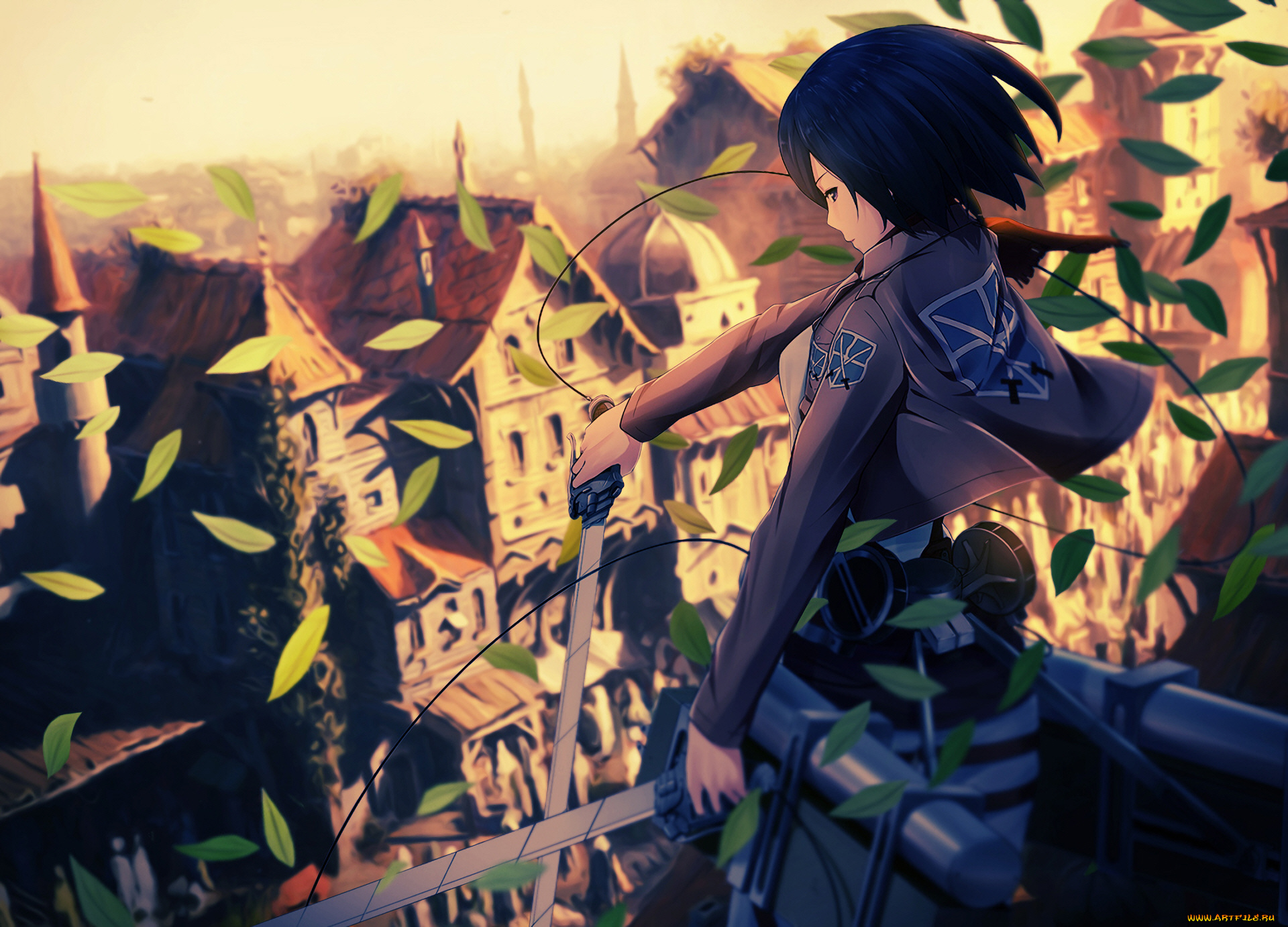 аниме, shingeki, no, kyojin, атака, титанов