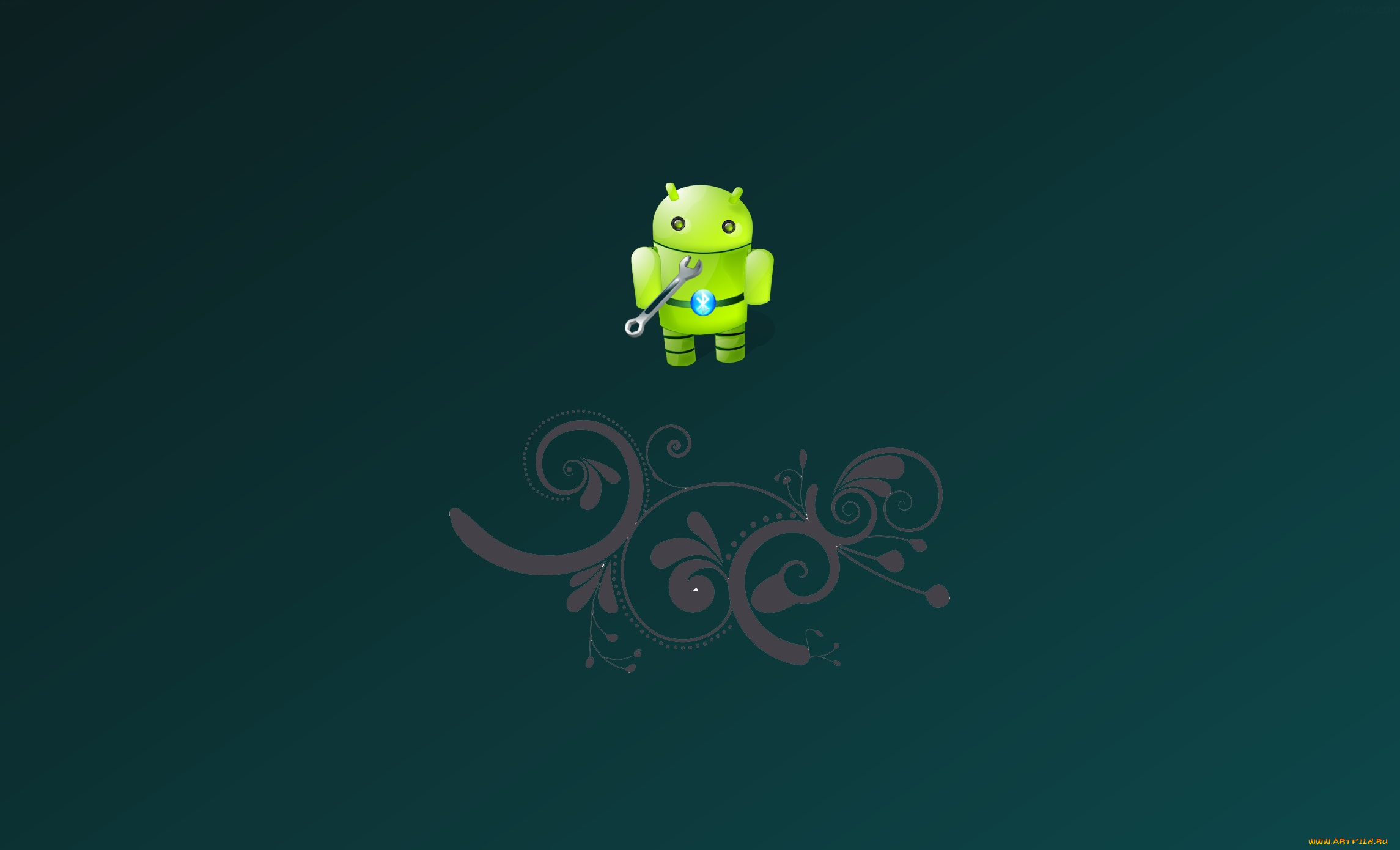 компьютеры, android, логотип, фон