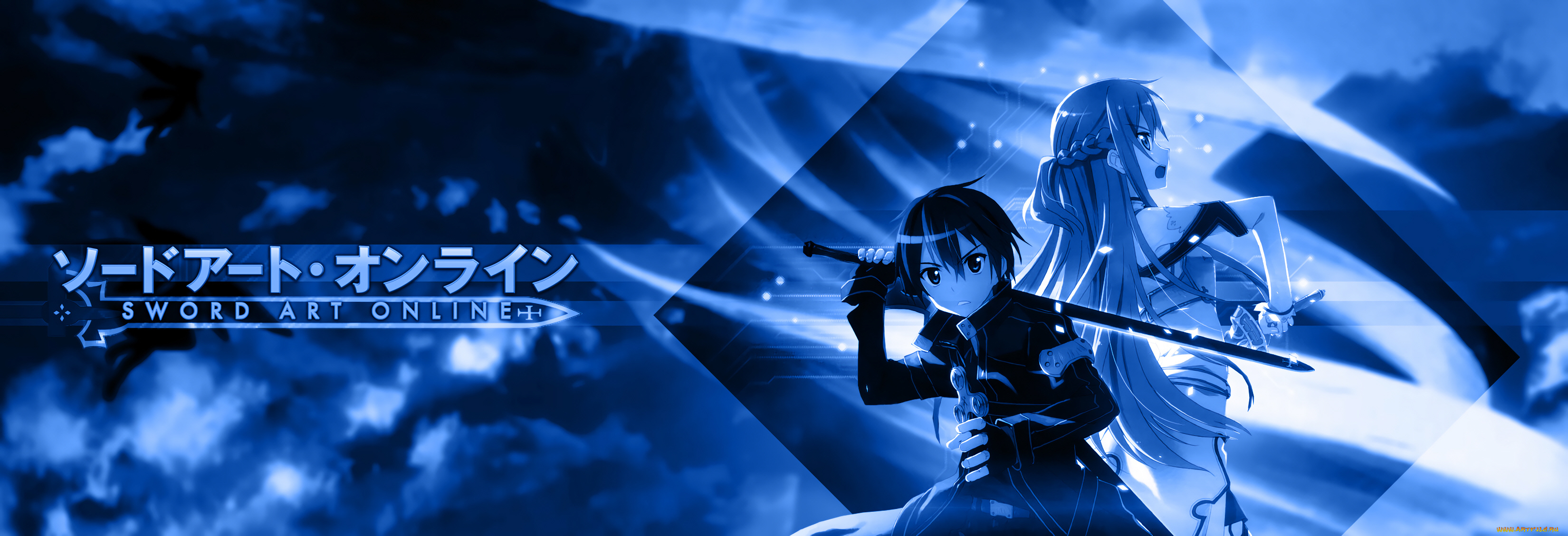 аниме, sword, art, online, кирито, асуна