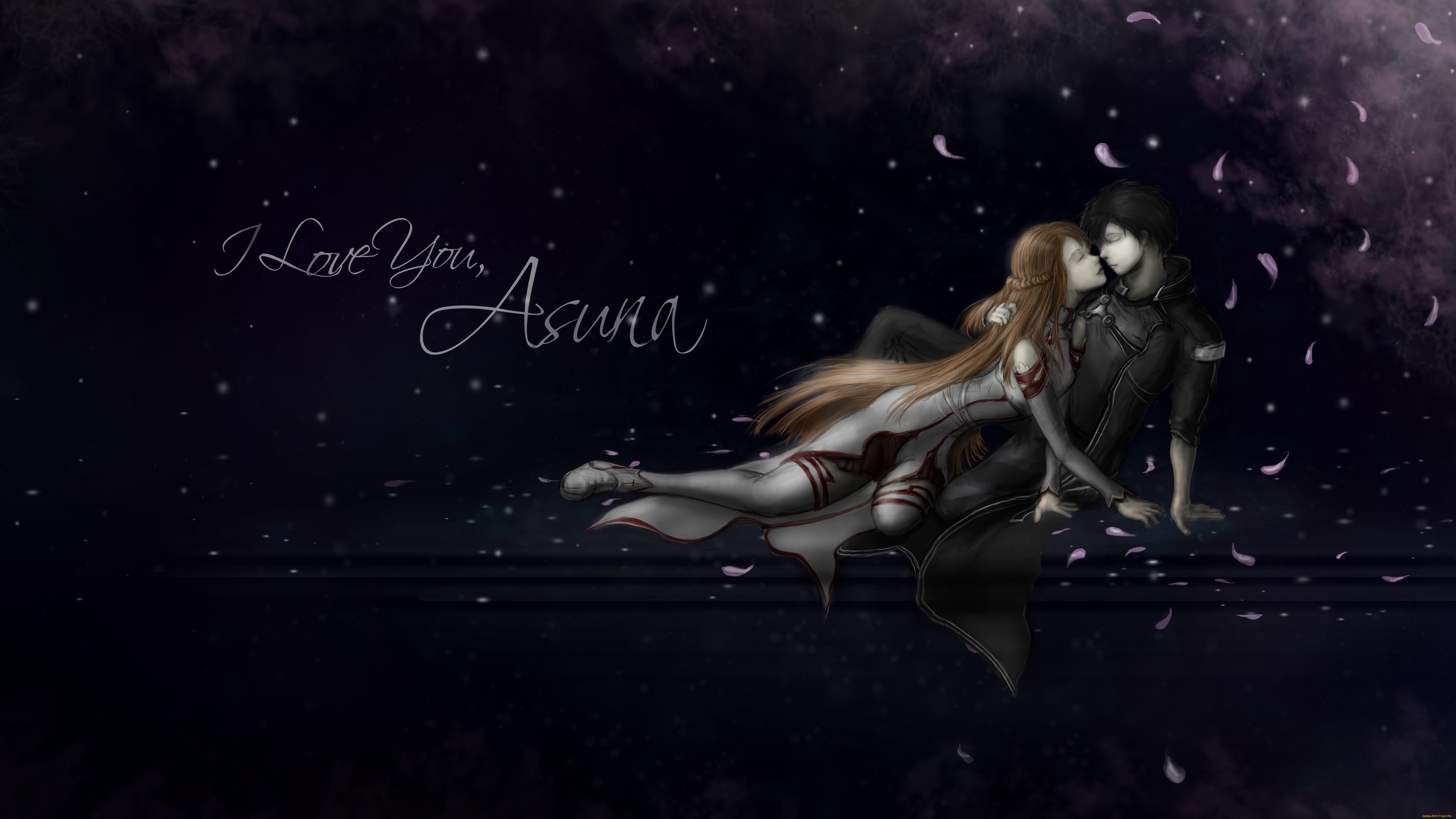 аниме, sword, art, online, пара