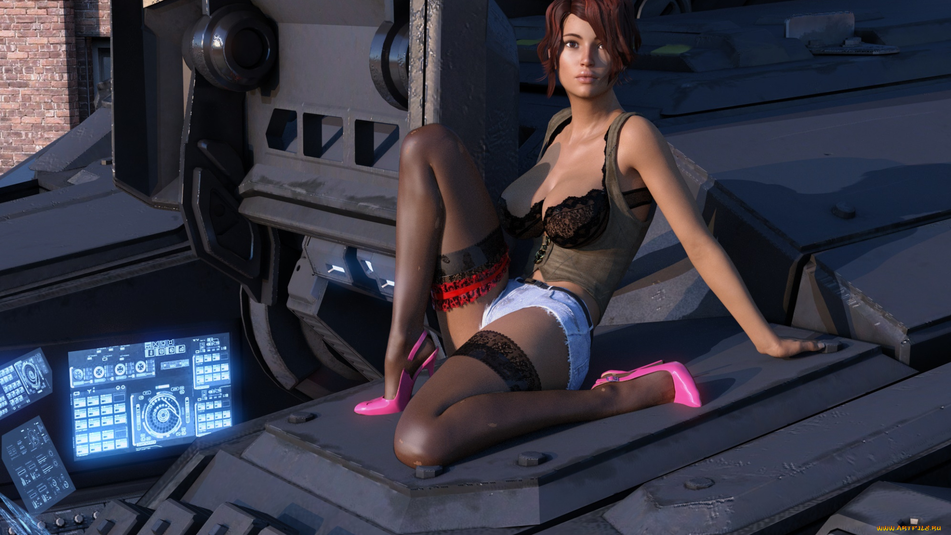 3д, графика, фантазия, , fantasy, девушка, фон, взгляд