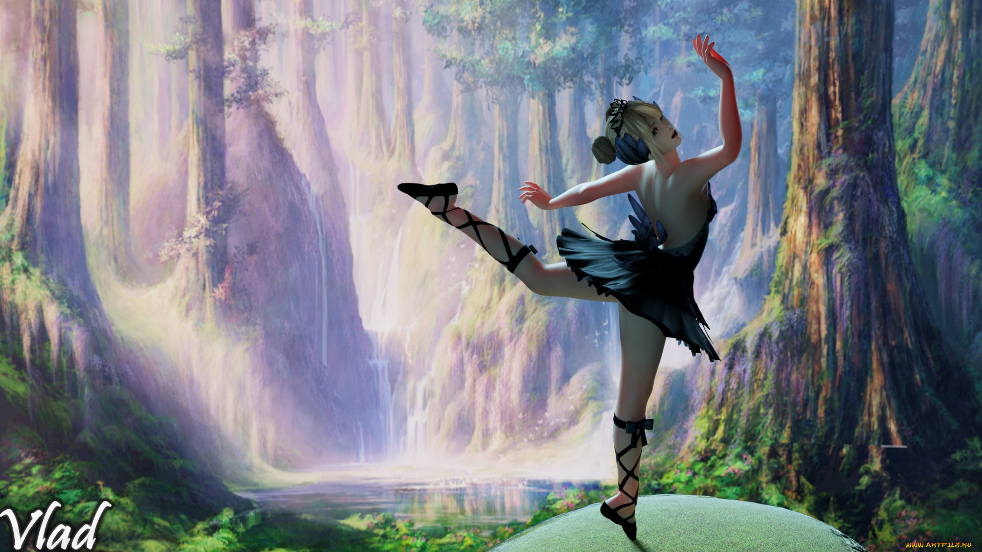 3д, графика, фантазия, , fantasy, фон, взгляд, девушка