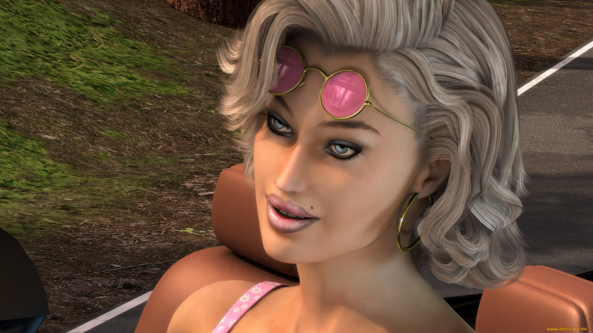 3д, графика, портрет, , portraits, взгляд, девушка, фон