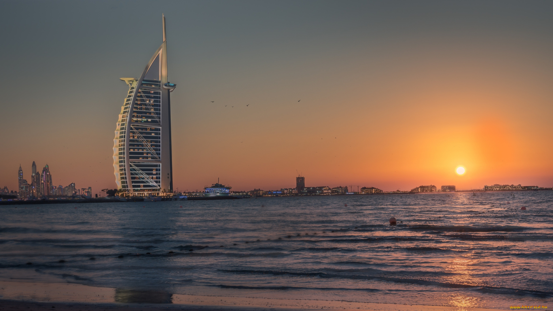 города, дубай, , оаэ, простор