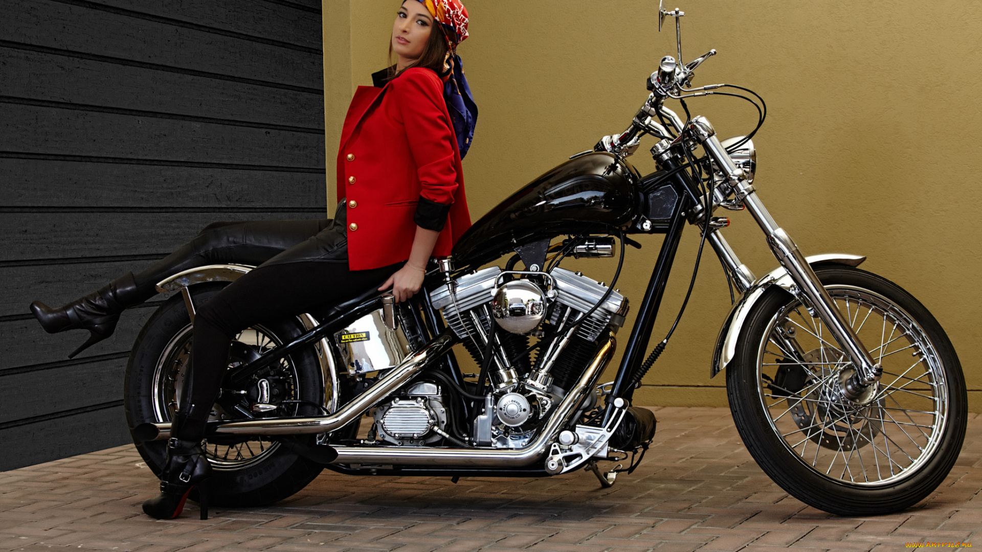 мотоциклы, мото, с, девушкой, девушки