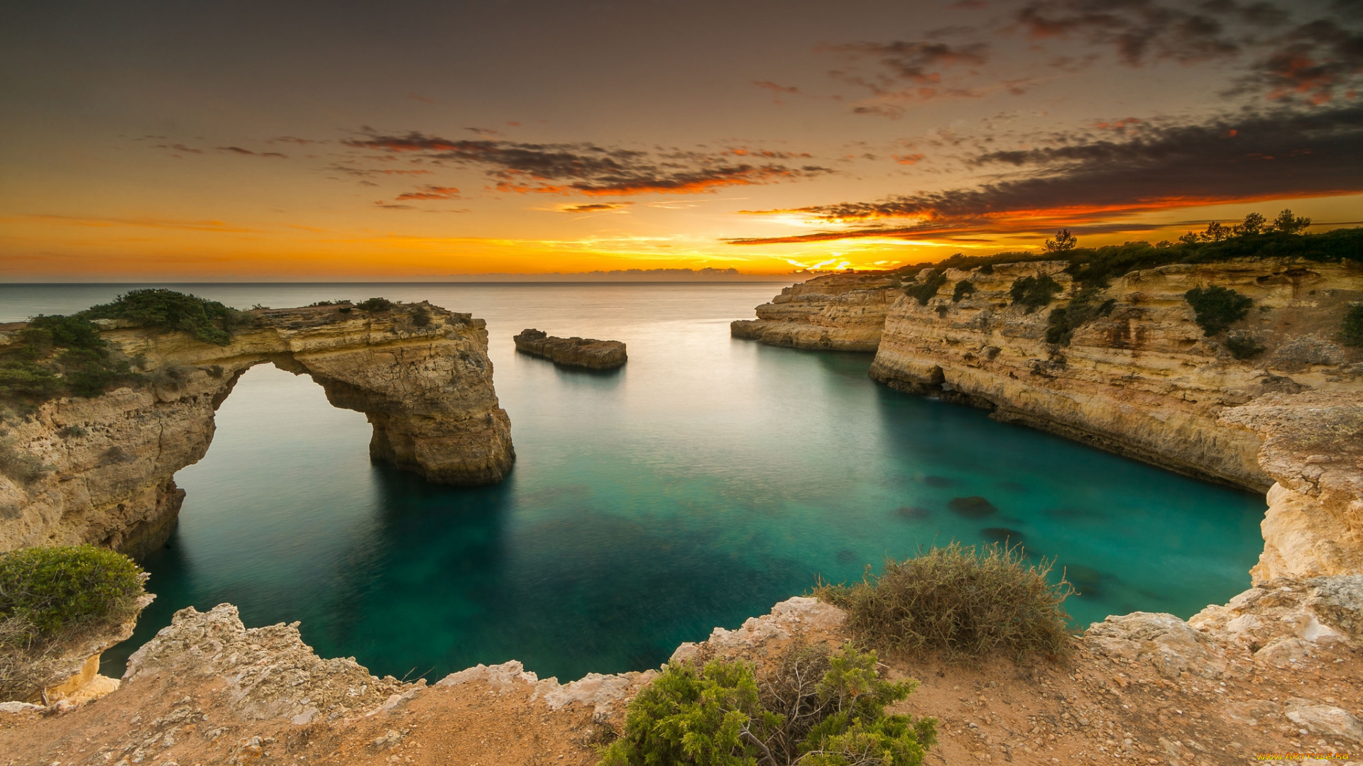 природа, побережье, простор