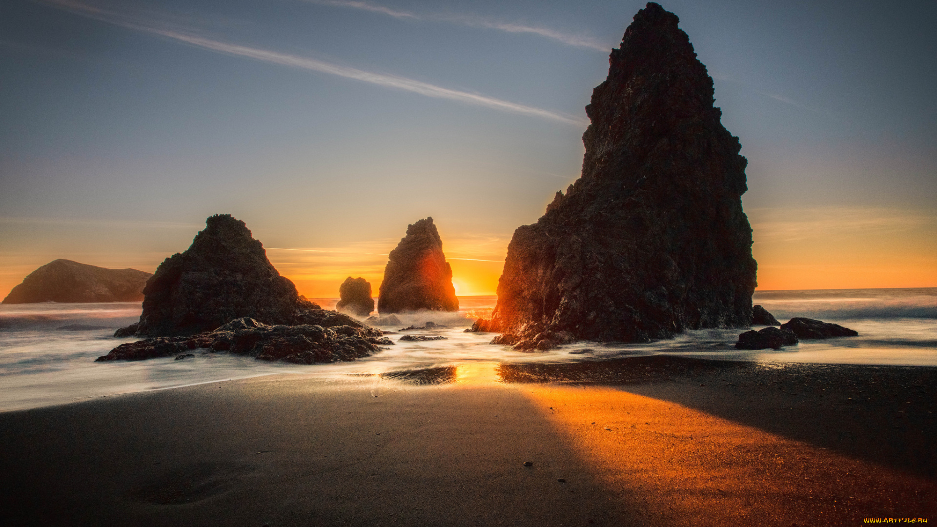 природа, побережье, простор