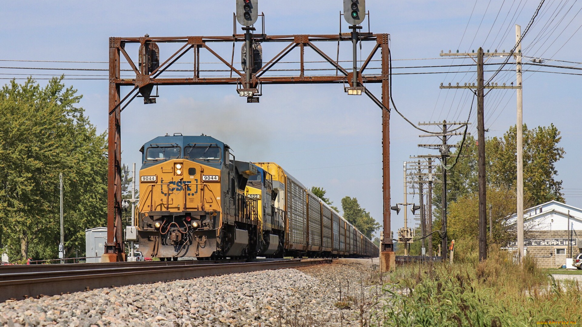 техника, поезда, локомотив, состав