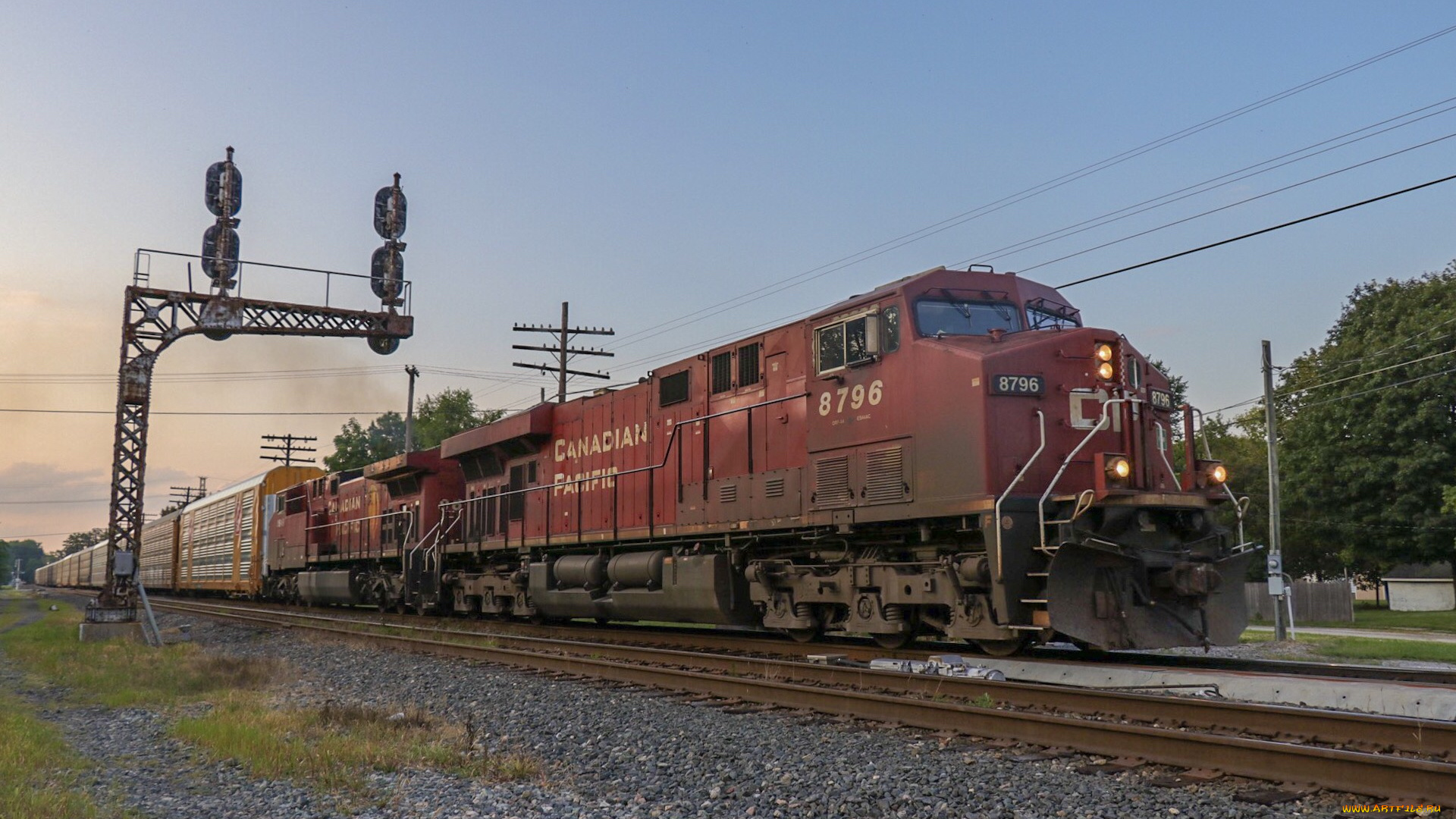 техника, поезда, локомотив, состав