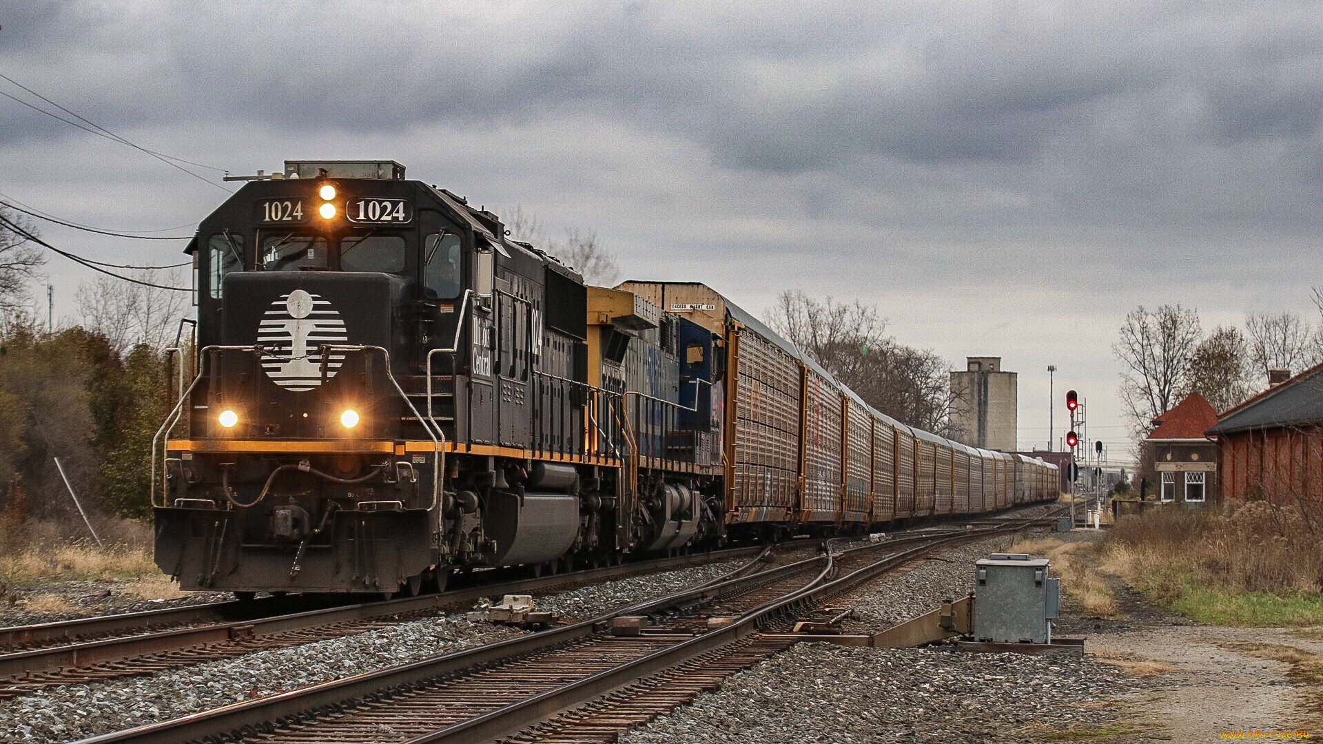 техника, поезда, локомотив, состав